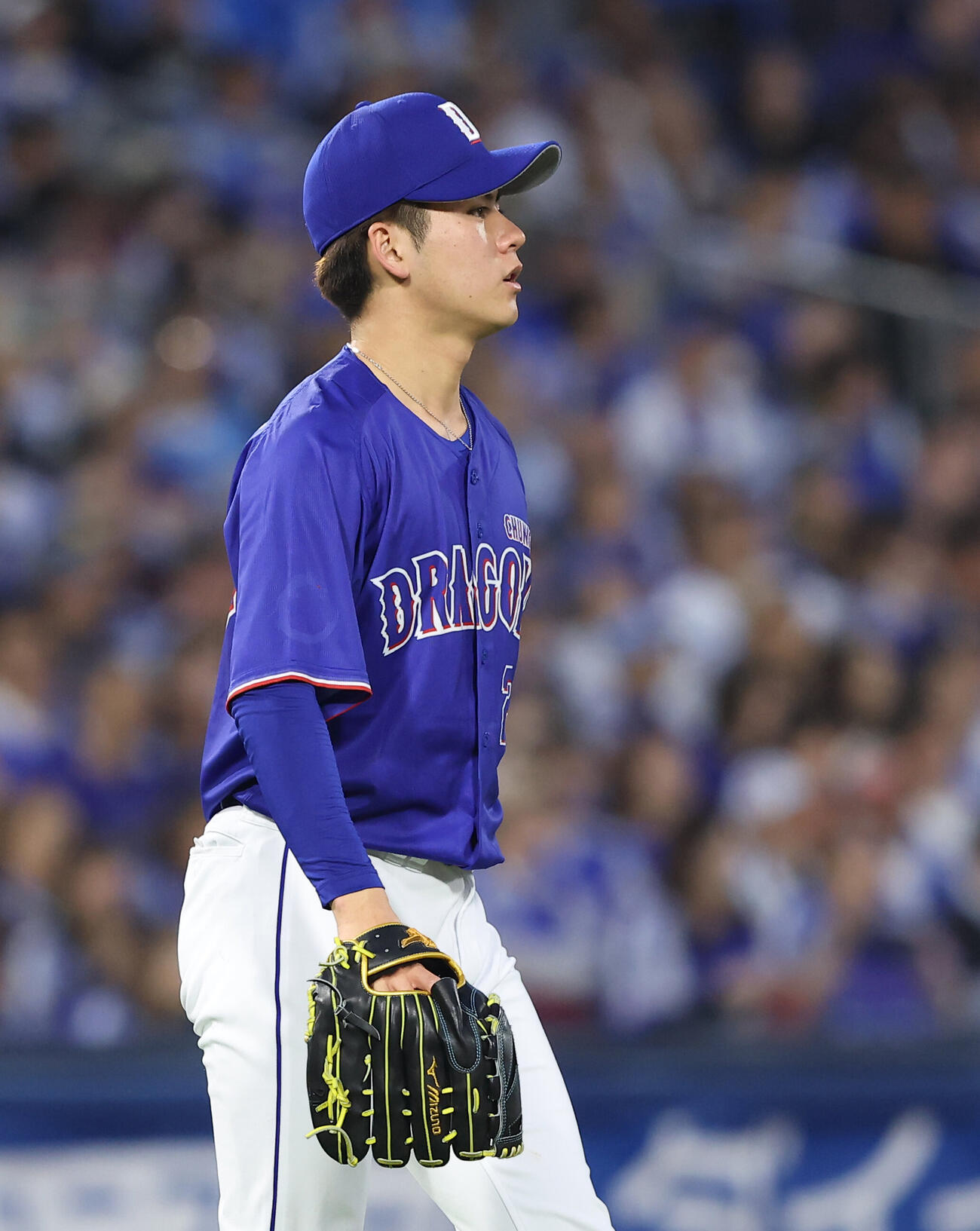 DeNA対中日　2回裏に先制を許す金丸夢斗（撮影・河田真司）
