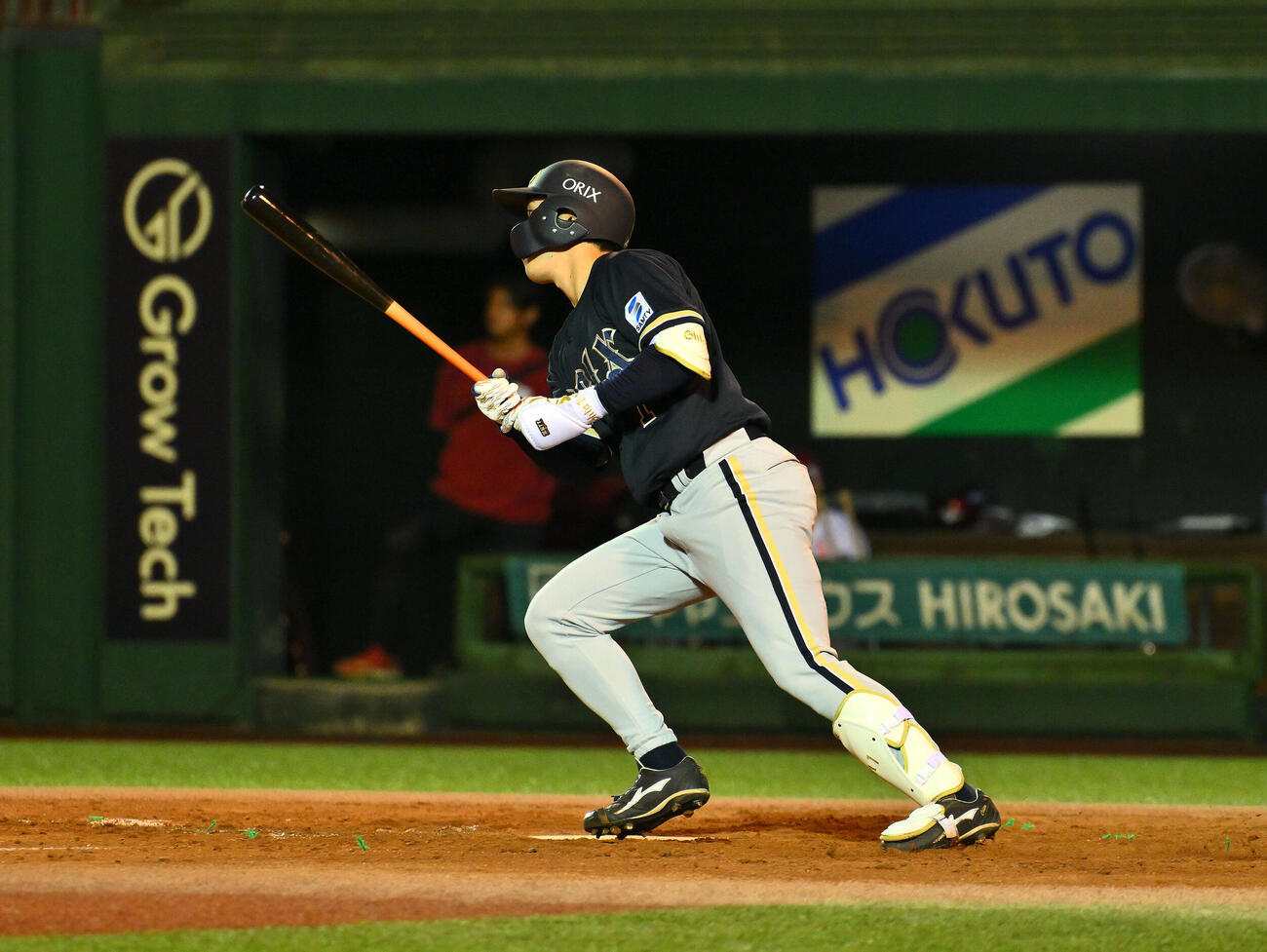 楽天対オリックス　4回表オリックス2死二塁、太田椋は適時打を放つ（撮影・滝沢徹郎）　