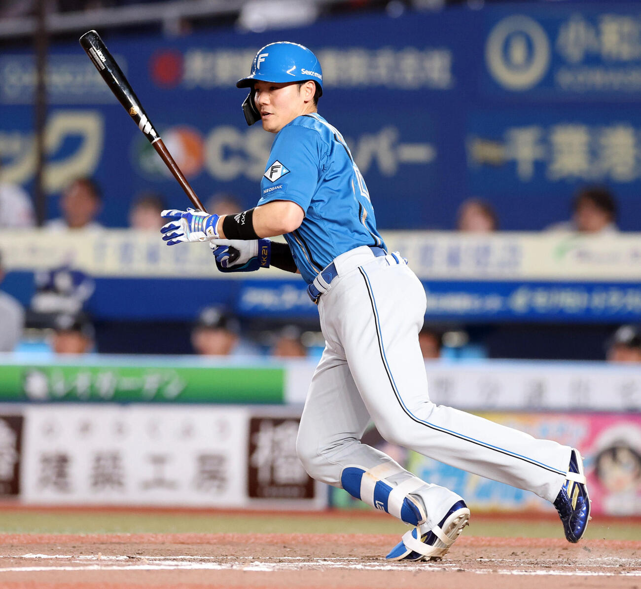 ロッテ対日本ハム　8回表日本ハム2死一、三塁、清宮幸太郎は適時打を放つ　（撮影・浅見桂子）