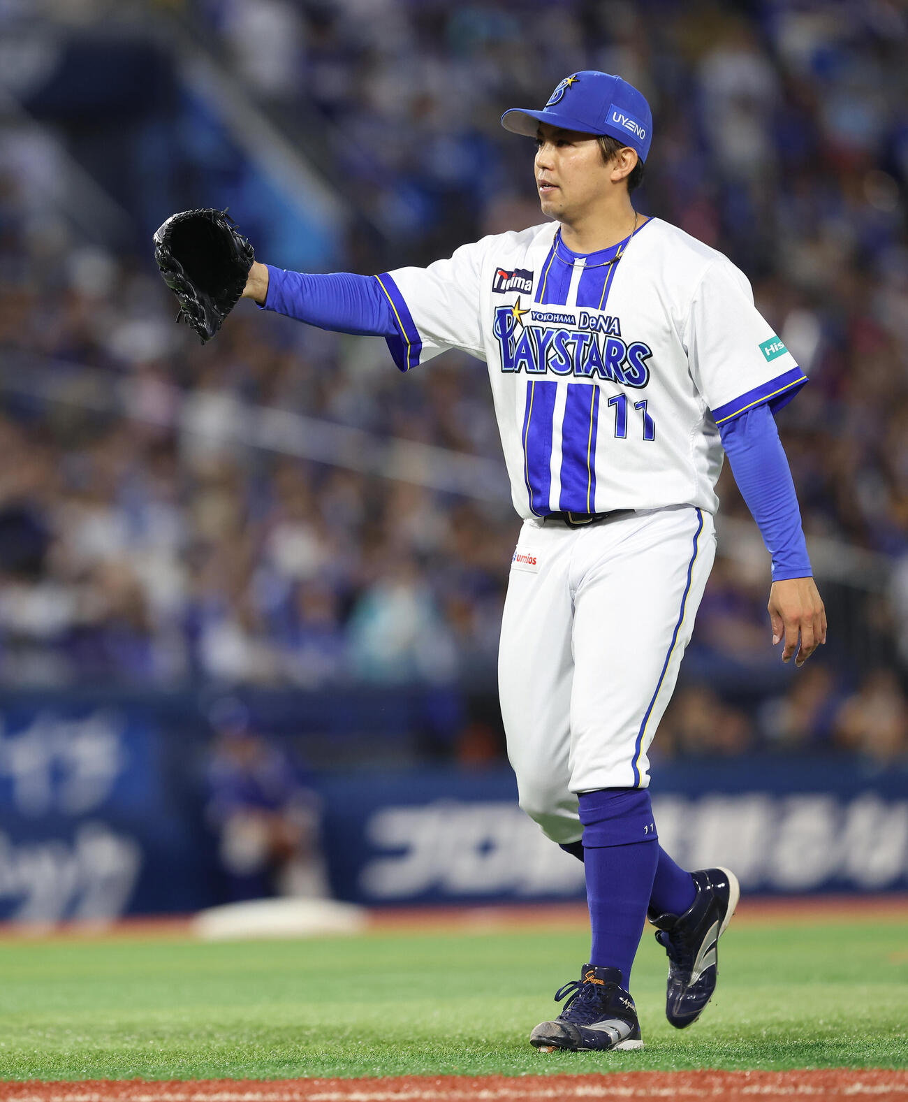 DeNA対中日　3回表を抑える東克樹（撮影・河田真司）