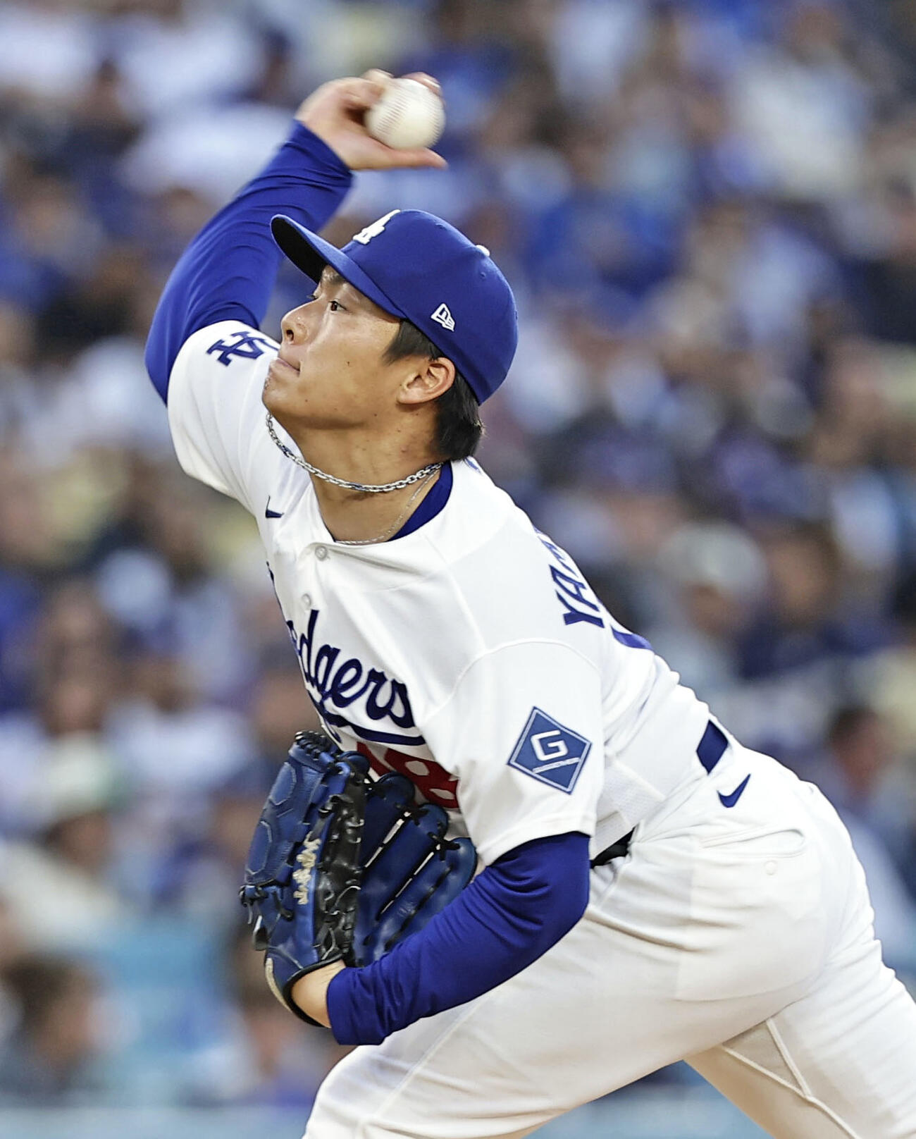 ジャイアンツ戦に先発したドジャース山本（共同）