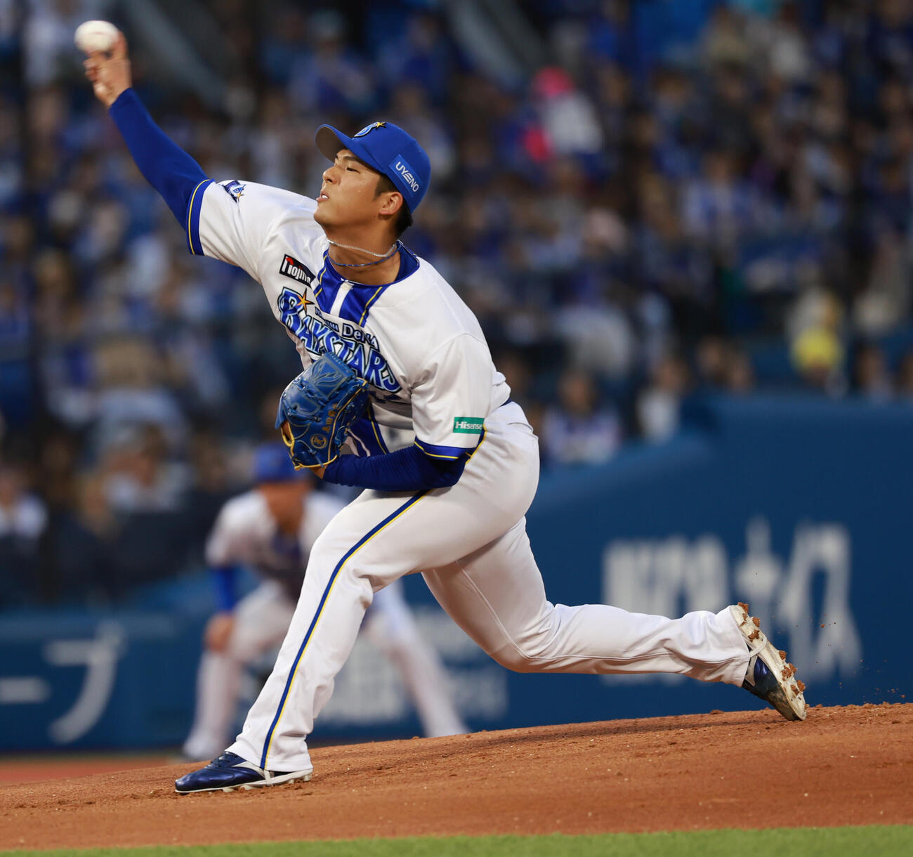 DeNA対中日　力投するDeNA先発島田舜也（撮影・水谷安孝）