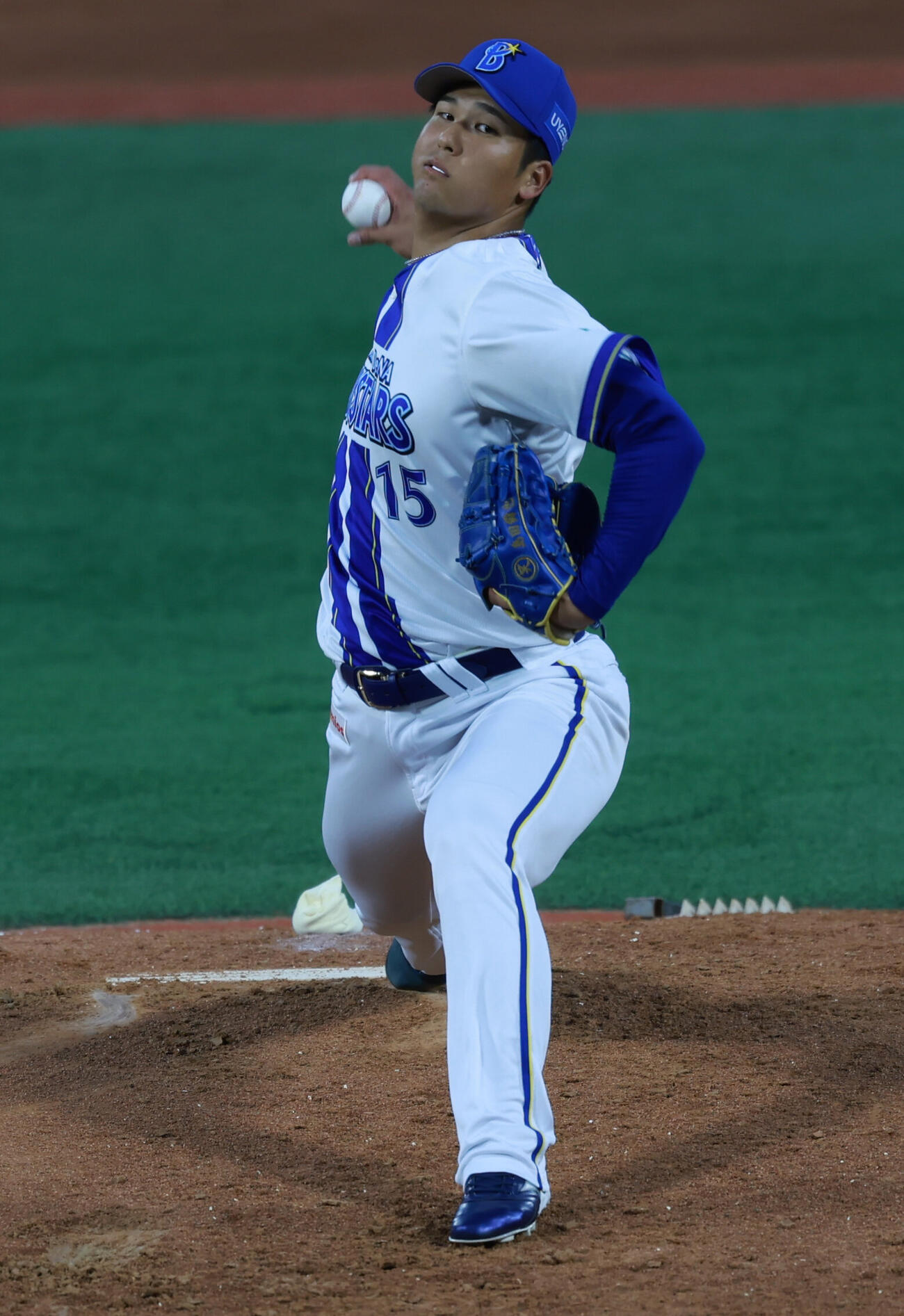 DeNA対中日　力投するDeNA先発島田舜也（撮影・水谷安孝）