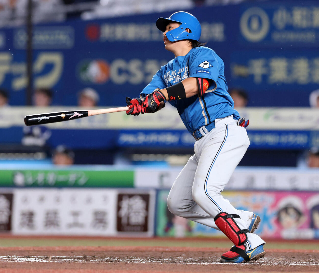 ロッテ対日本ハム　9回表日本ハム1死二塁、進藤勇也は2点本塁打を放つ　（撮影・浅見桂子）