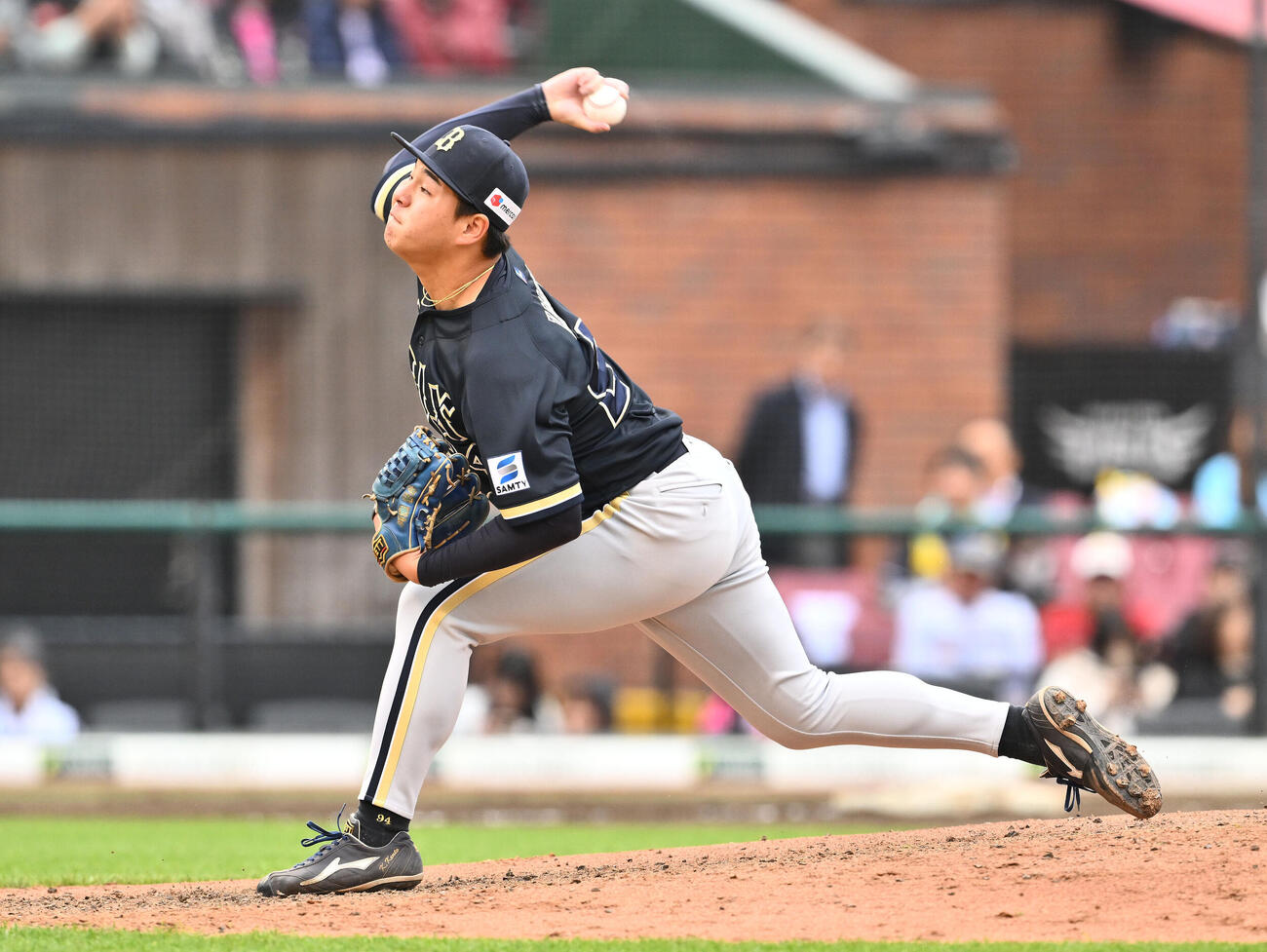 楽天対オリックス　オリックス2番手で登板する川瀬堅斗（撮影・滝沢徹郎）　