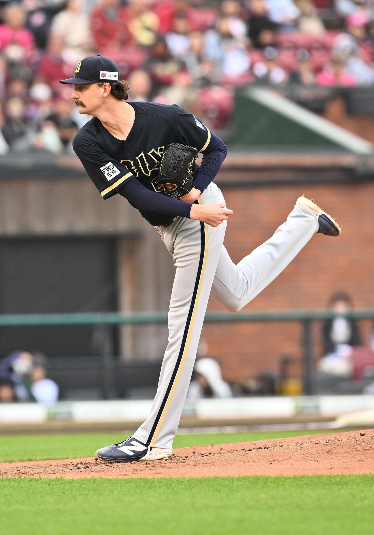 楽天対オリックス　オリックス先発のショーン・ジェリー（撮影・滝沢徹郎）　