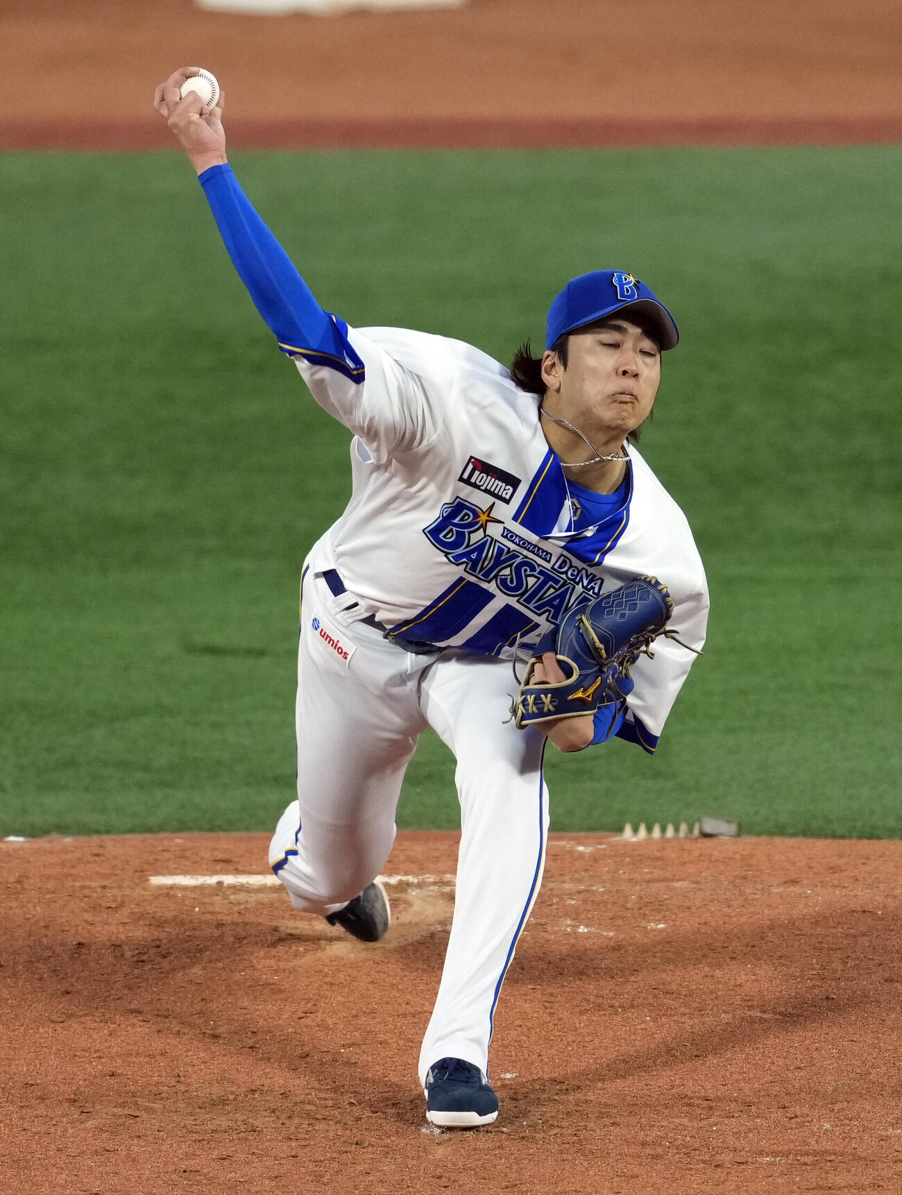 DeNA対中日　力投する先発のDeNA入江大生（撮影・小島史椰）