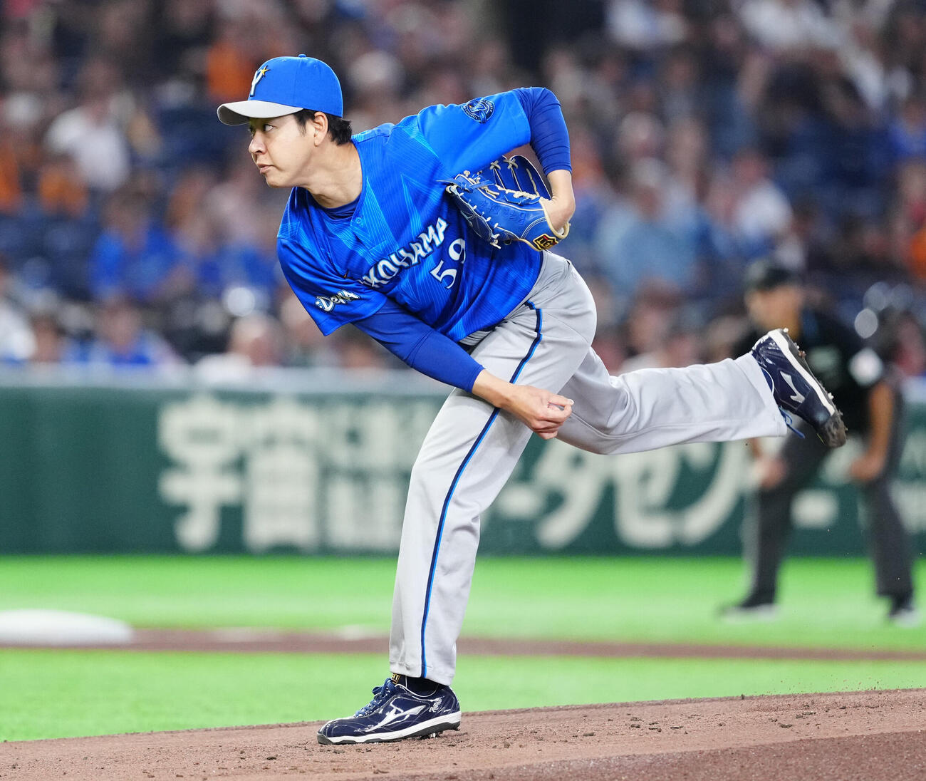 巨人対DeNA DeNA先発の平良拳太郎（撮影・江口和貴）