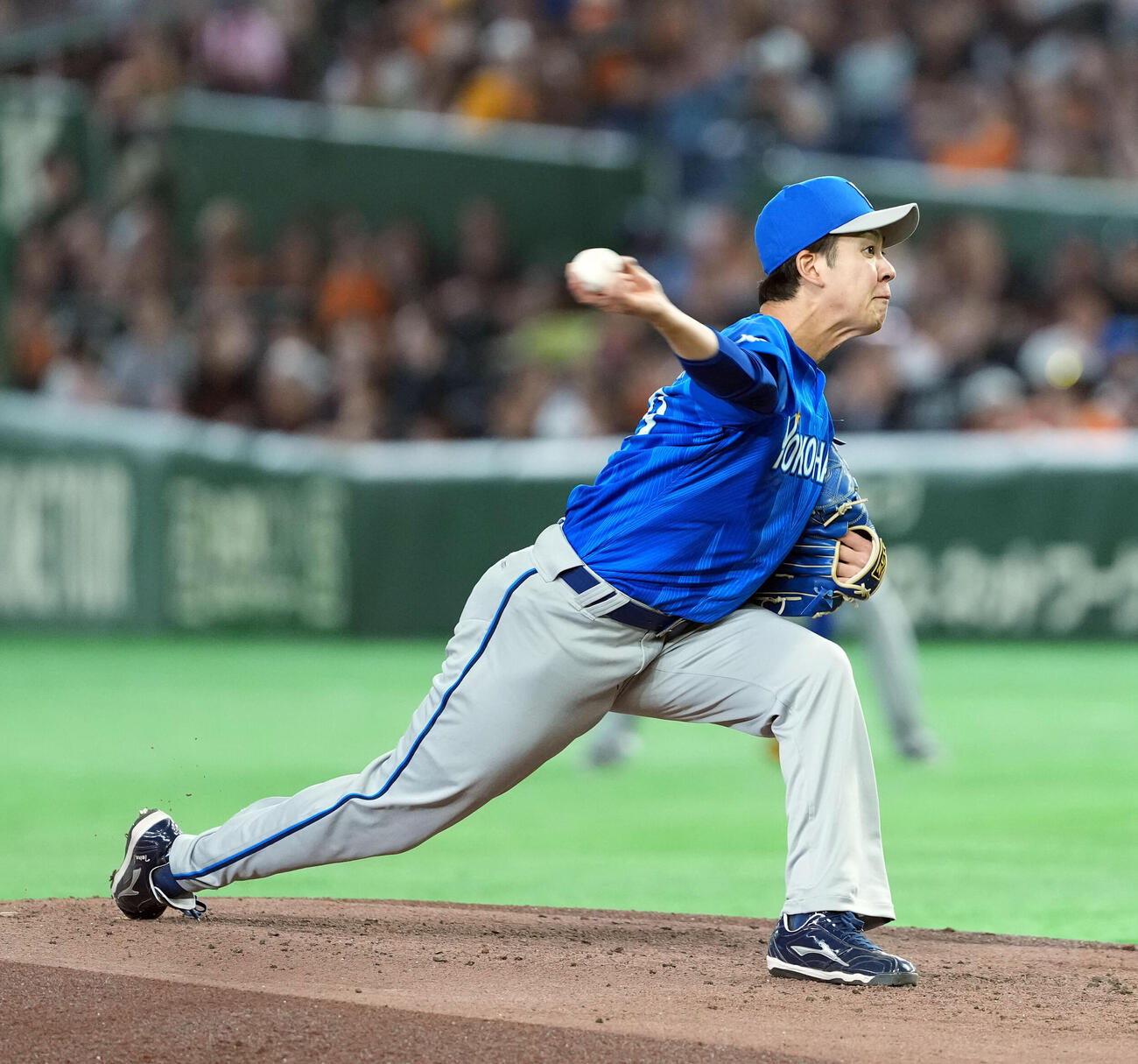 巨人対DeNA DeNAの先発平良拳太郎（撮影・たえ見朱実）