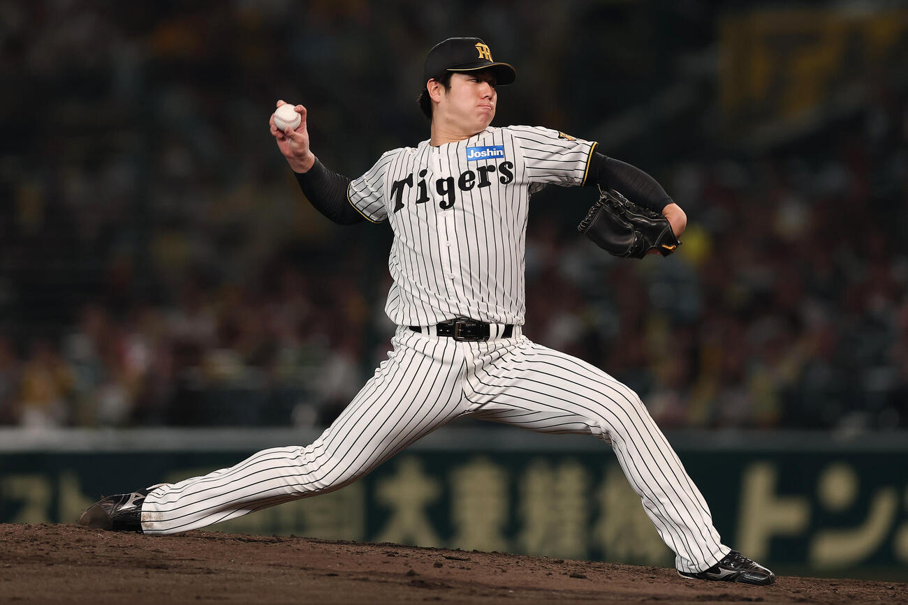 阪神対広島　阪神2番手の石黒佑弥（撮影・前田充）