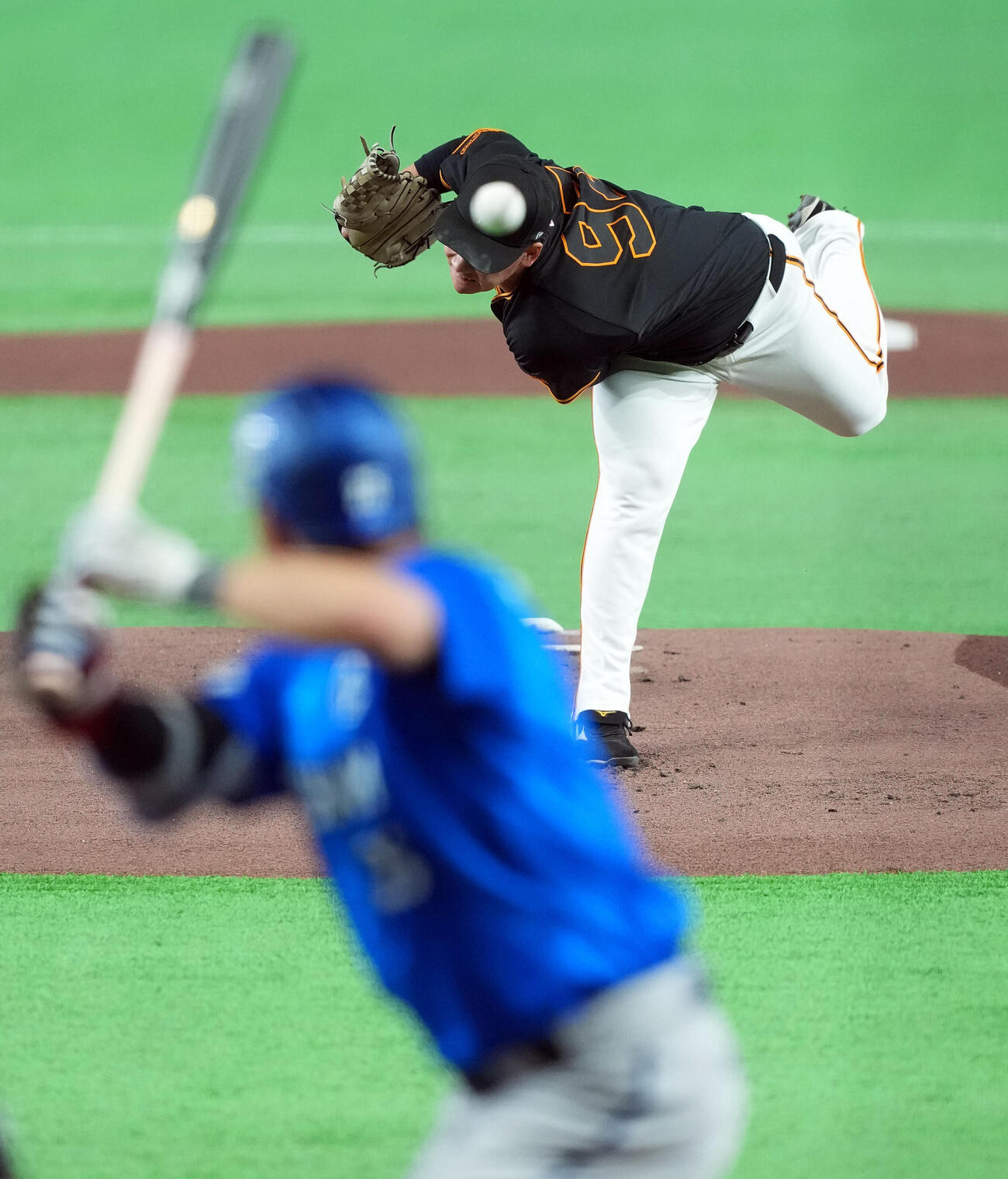 巨人対DeNA　巨人の先発井上温大（撮影・たえ見朱実）