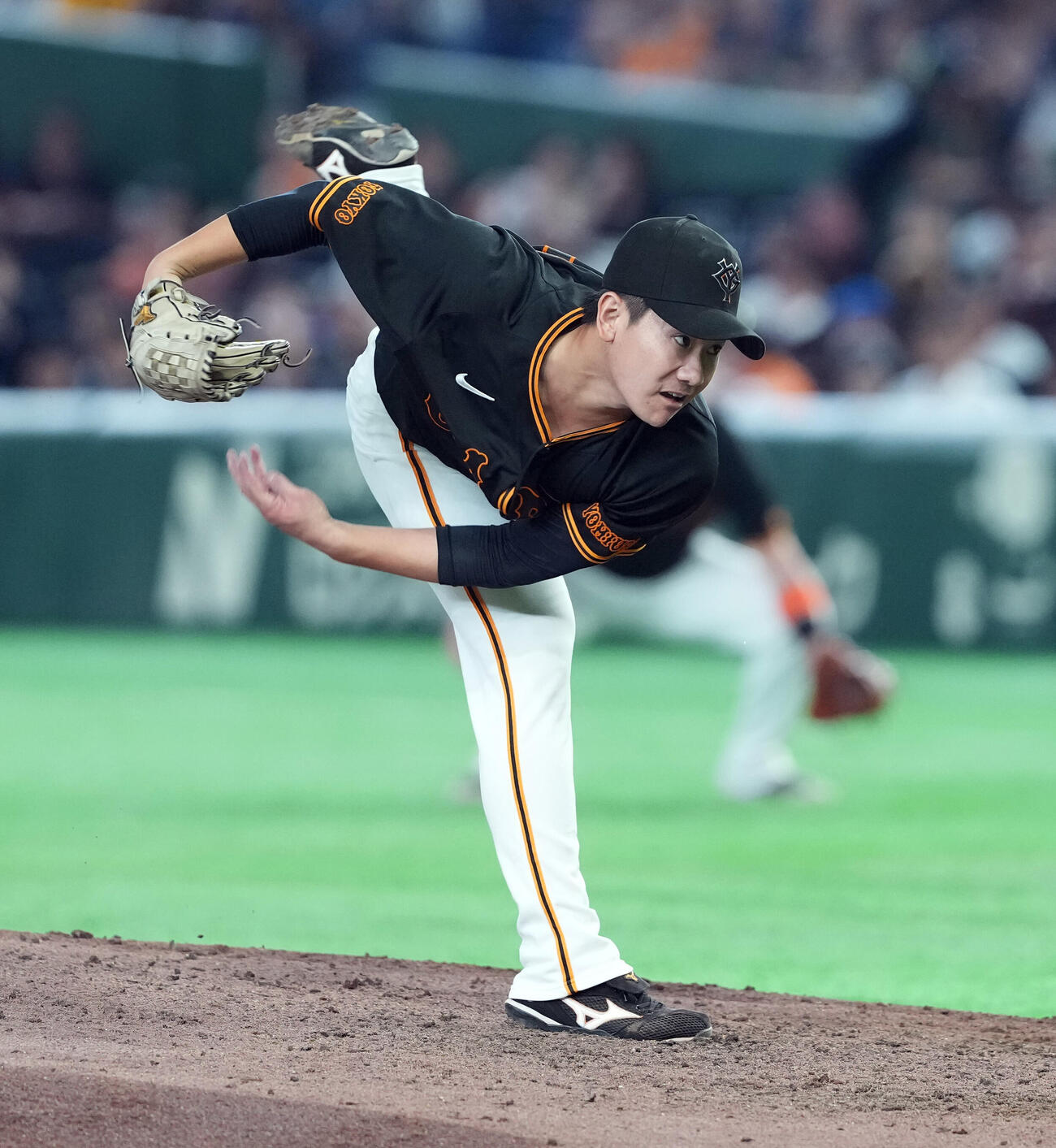 巨人対DeNA 8回を投げきりDeNA打戦を3安打無失点に抑えた巨人井上温大（撮影・たえ見朱実）