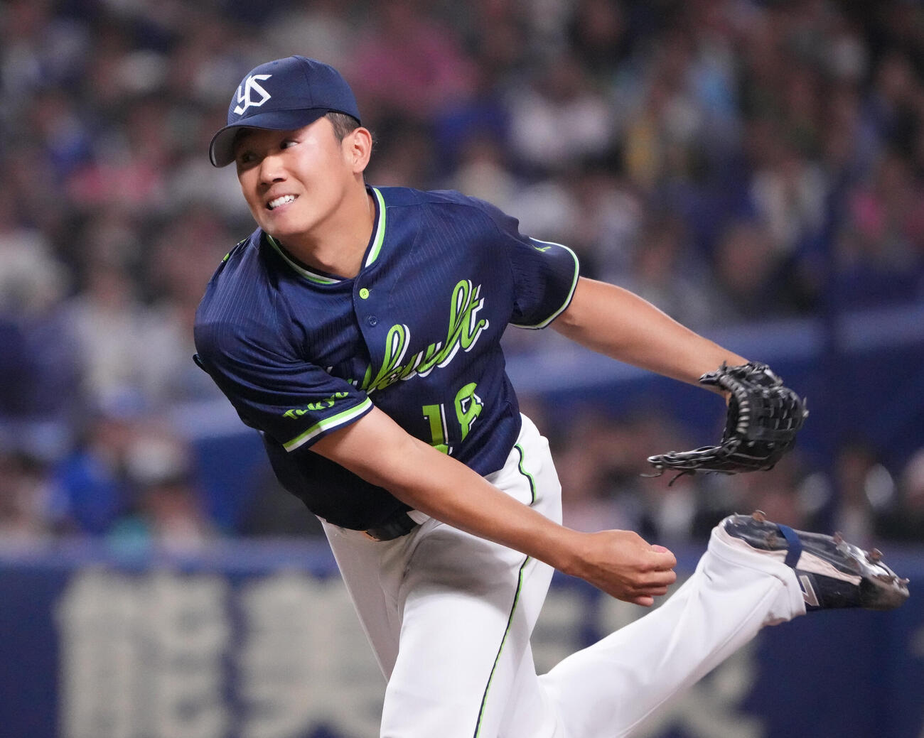 中日対ヤクルト　1回裏、登板するヤクルト先発の奥川恭伸（撮影・森本幸一）