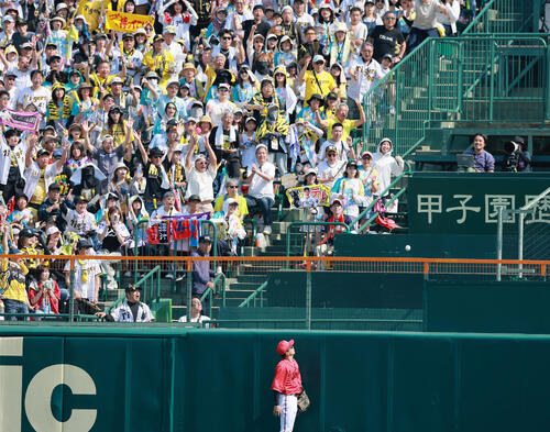 阪神】佐藤輝明11号！バックスクリーン弾 今年もTORACOに豪打届けた