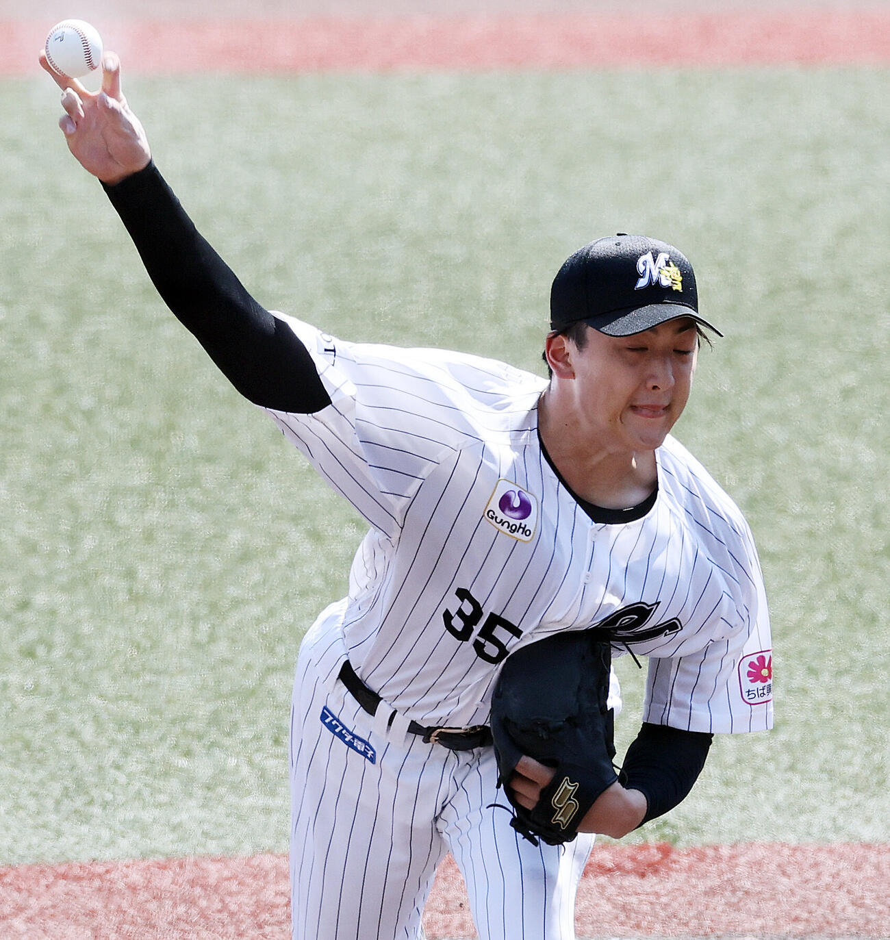ロッテ対オリックス　ロッテ先発の田中晴也（撮影・野上伸悟）