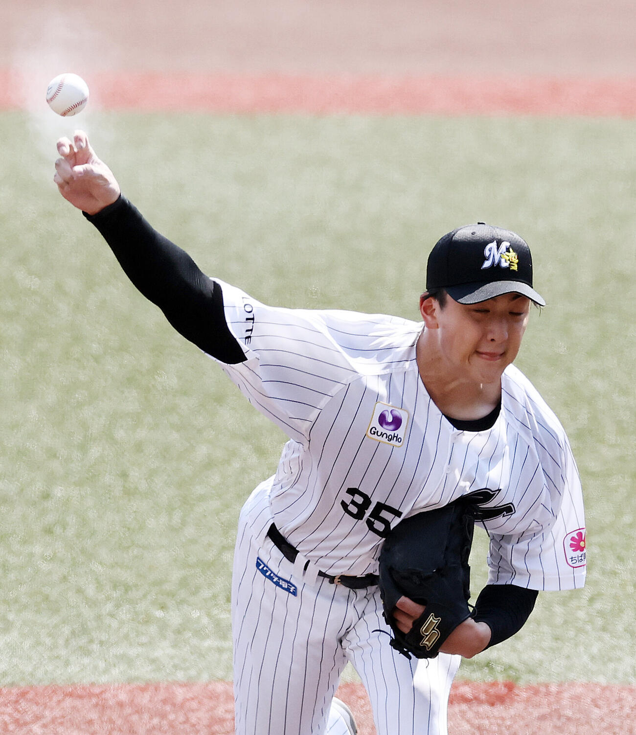 ロッテ対オリックス　ロッテ先発の田中晴也（撮影・野上伸悟）
