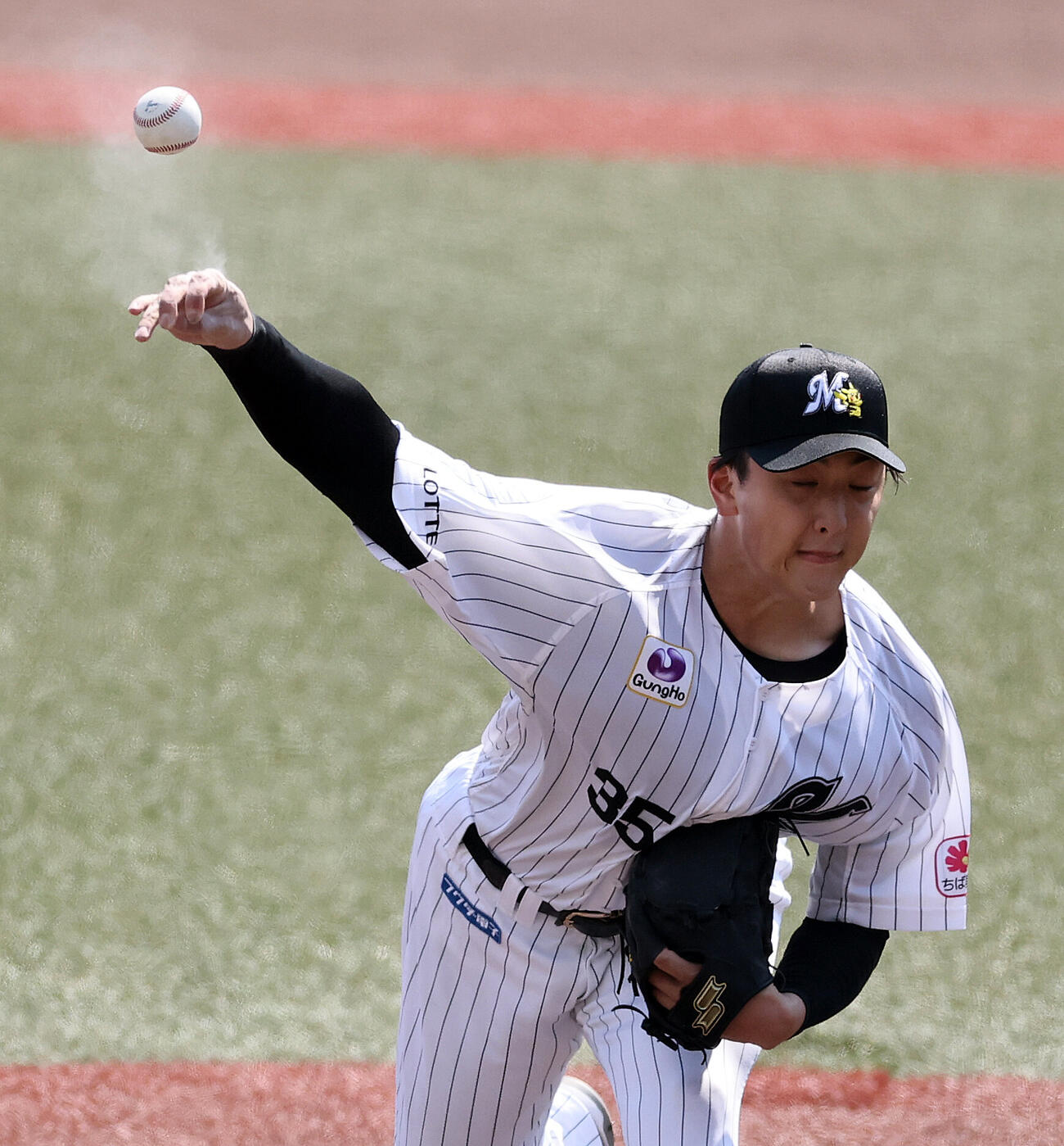 ロッテ対オリックス　ロッテ先発の田中晴也（撮影・野上伸悟）