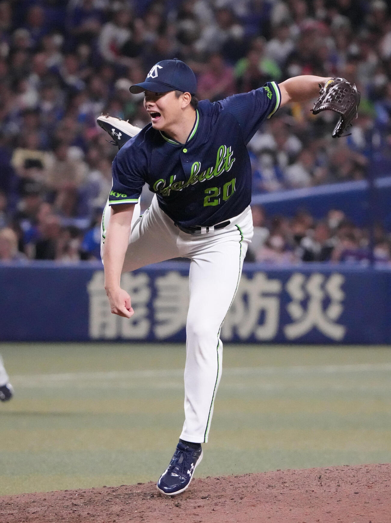 中日対ヤクルト　8回裏、ヤクルト3番手で登板する木沢尚文（撮影・森本幸一）