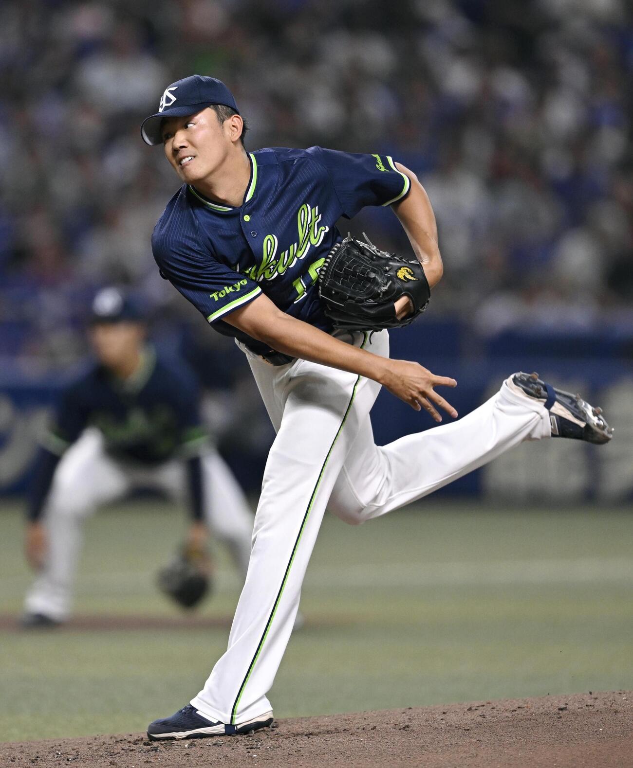 中日戦に先発したヤクルト・奥川＝バンテリンドーム