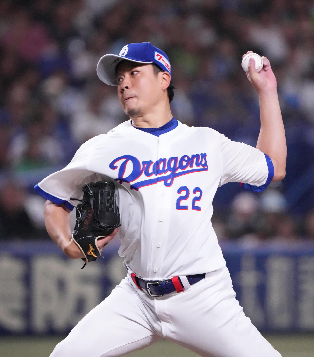 中日対ヤクルト　1回表、登板する中日先発の大野雄大（撮影・森本幸一）