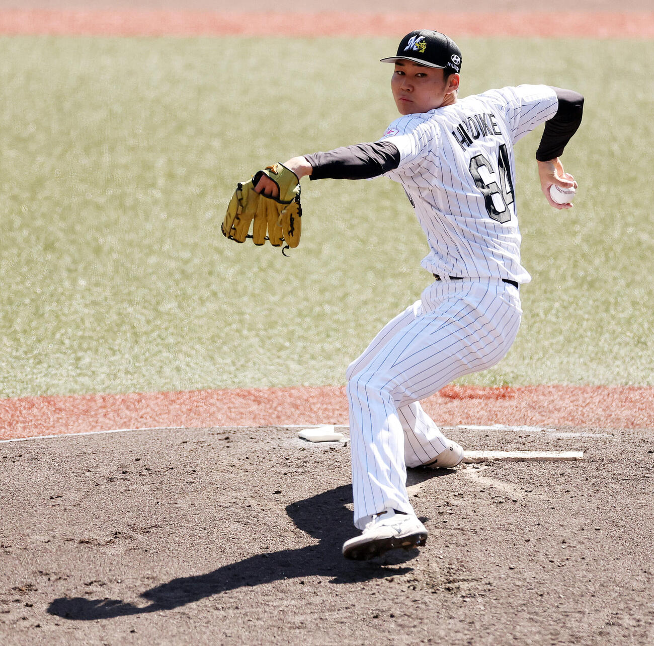 ロッテ対オリックス　ロッテ先発の広池康志郎（撮影・野上伸悟）