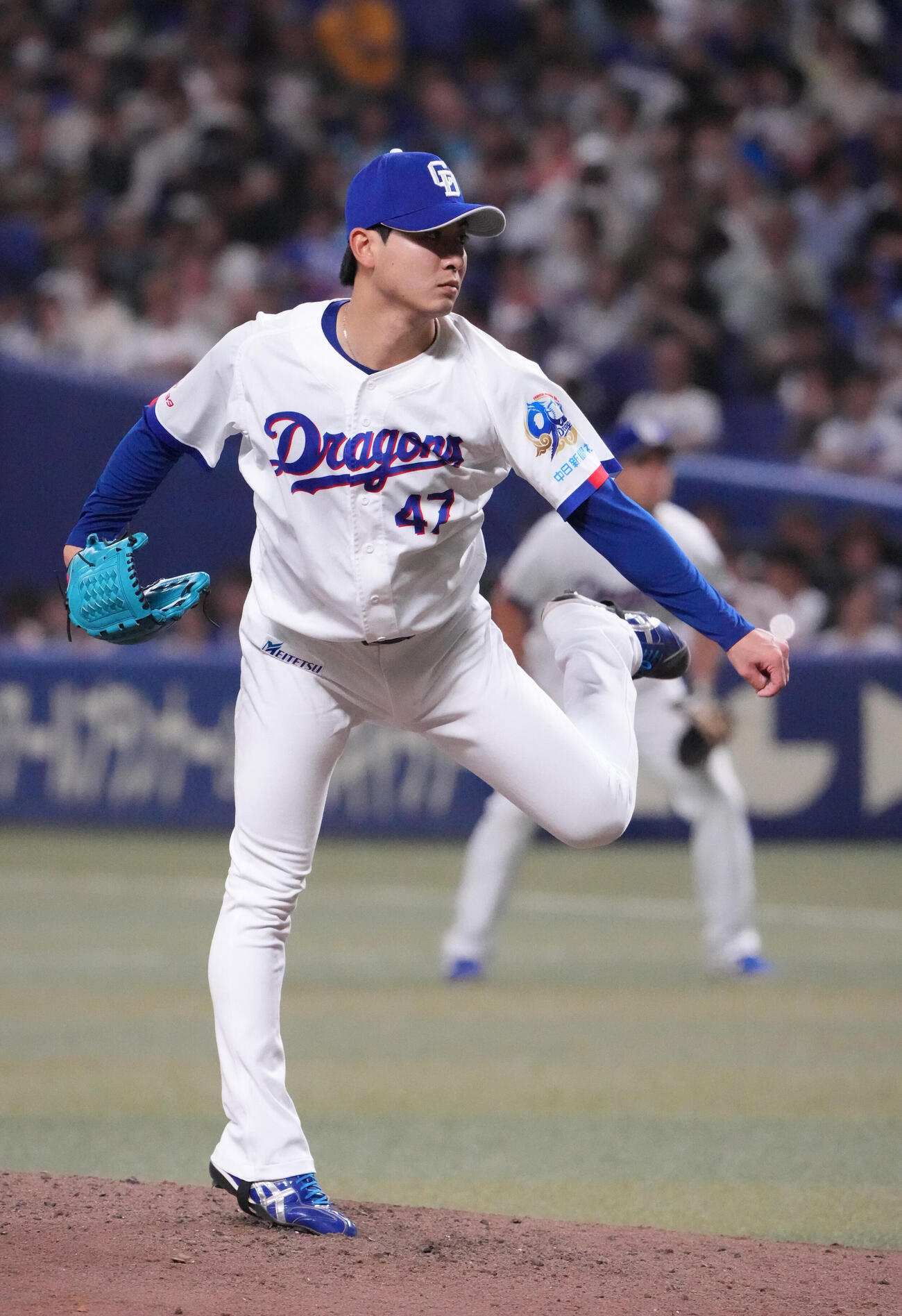 中日対ヤクルト　7回表、中日3番手で登板する吉田聖弥（撮影・森本幸一）