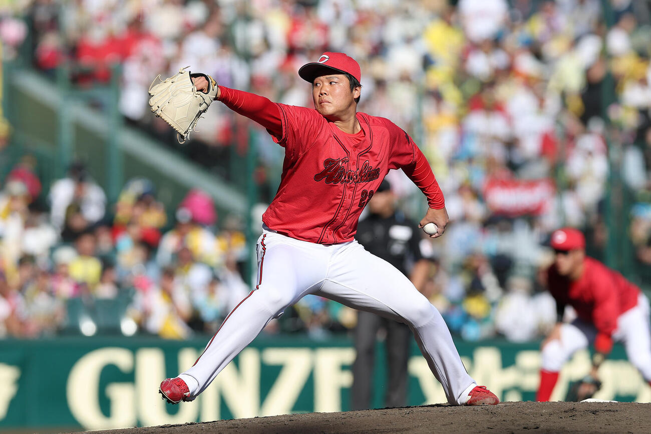 阪神対広島　広島2番手の高太一（撮影・前田充）