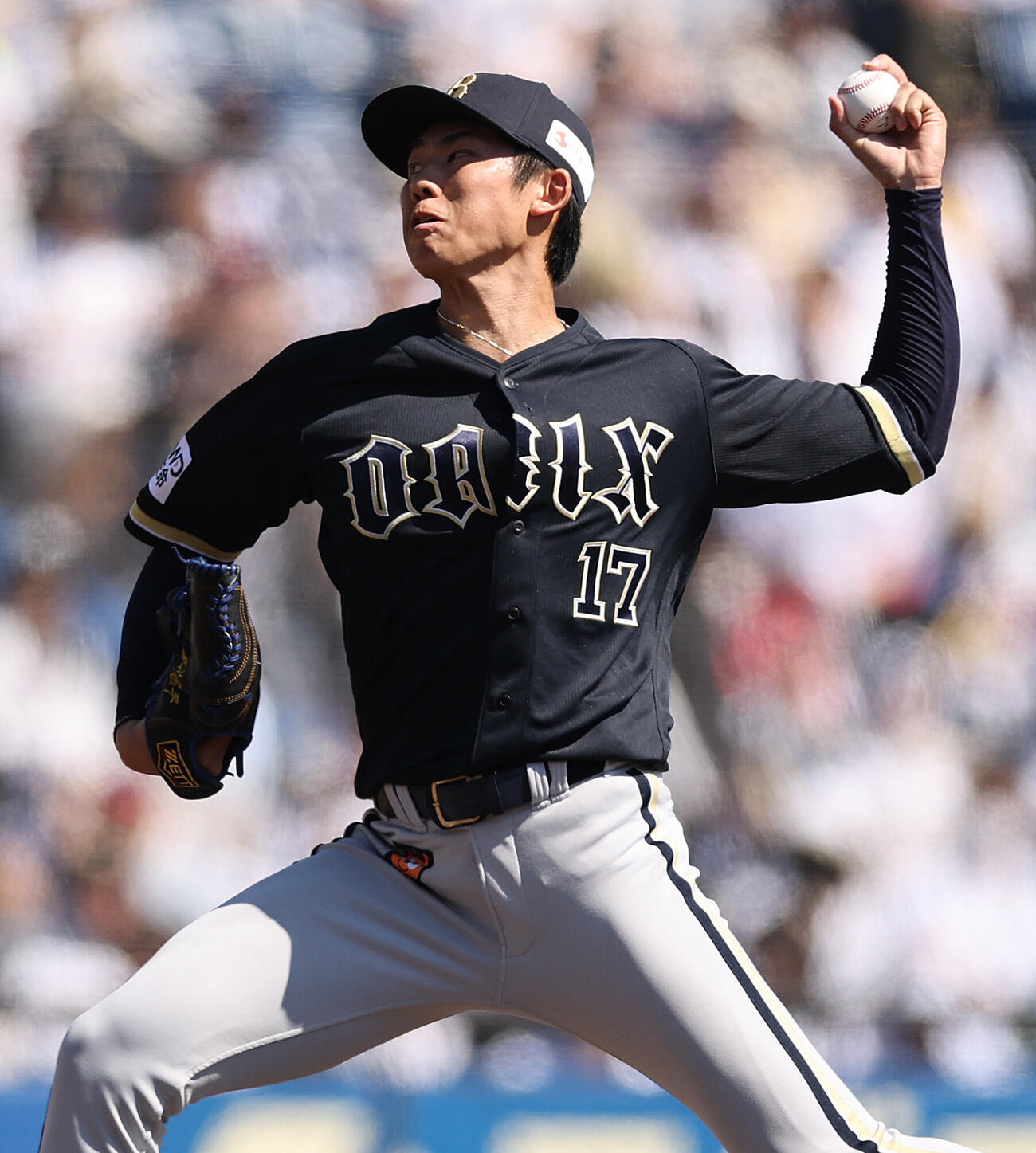 ロッテ対オリックス　オリックス先発の曽谷龍平（撮影・野上伸悟）