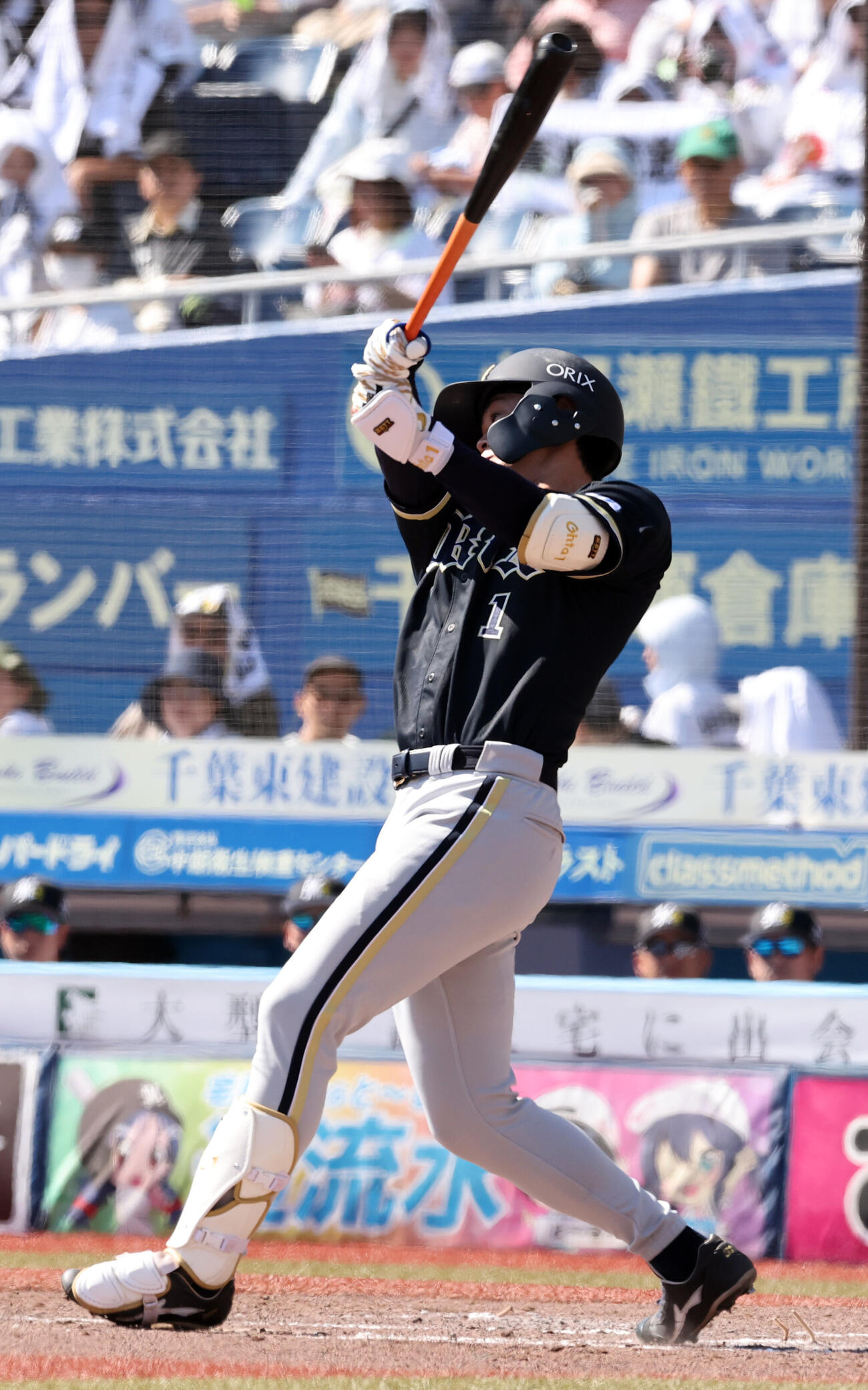 ロッテ対オリックス　3回表オリックス1死、先制本塁打を放つ太田椋（撮影・野上伸悟）