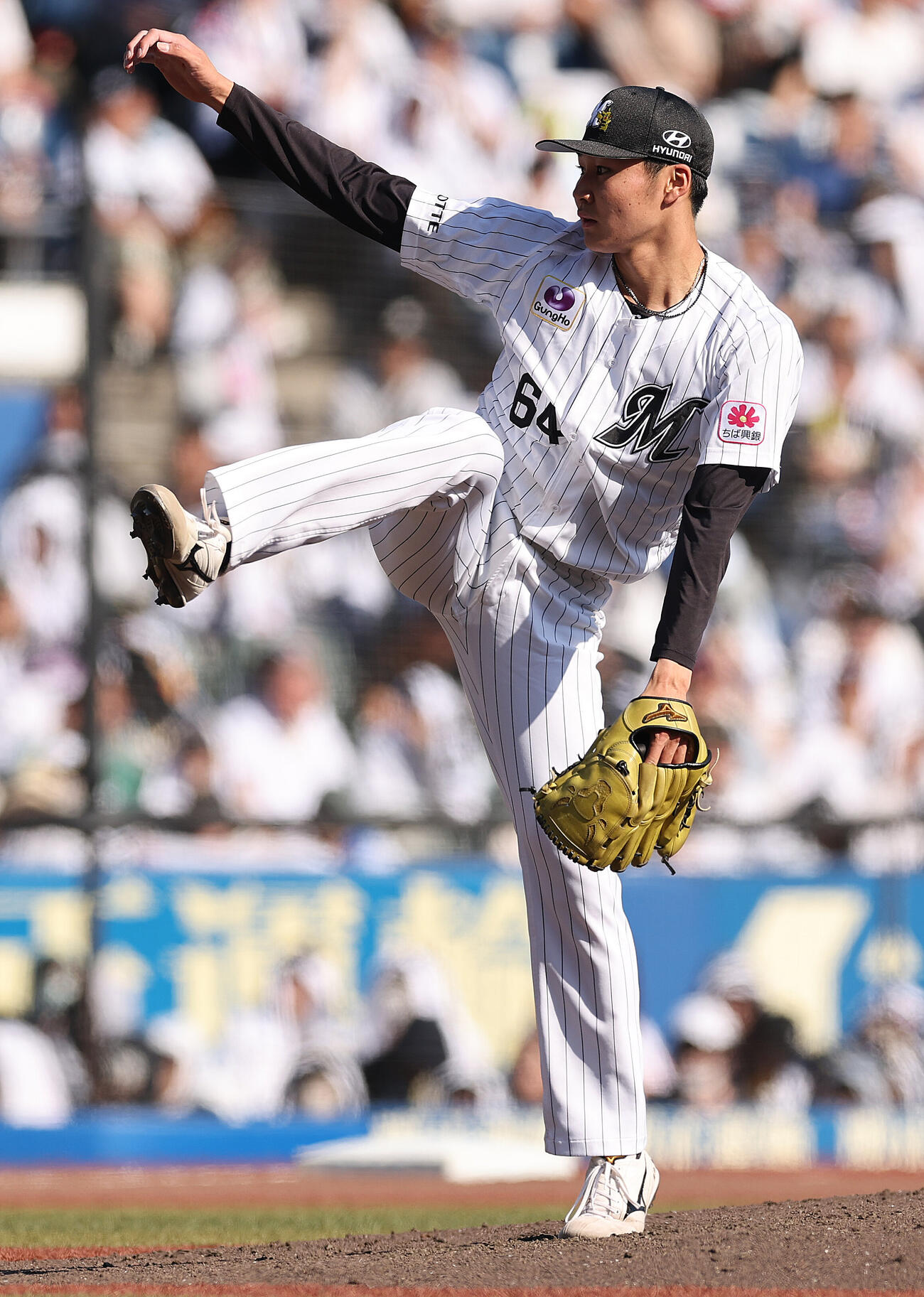 ロッテ対オリックス　ロッテ先発の広池康志郎（撮影・野上伸悟）