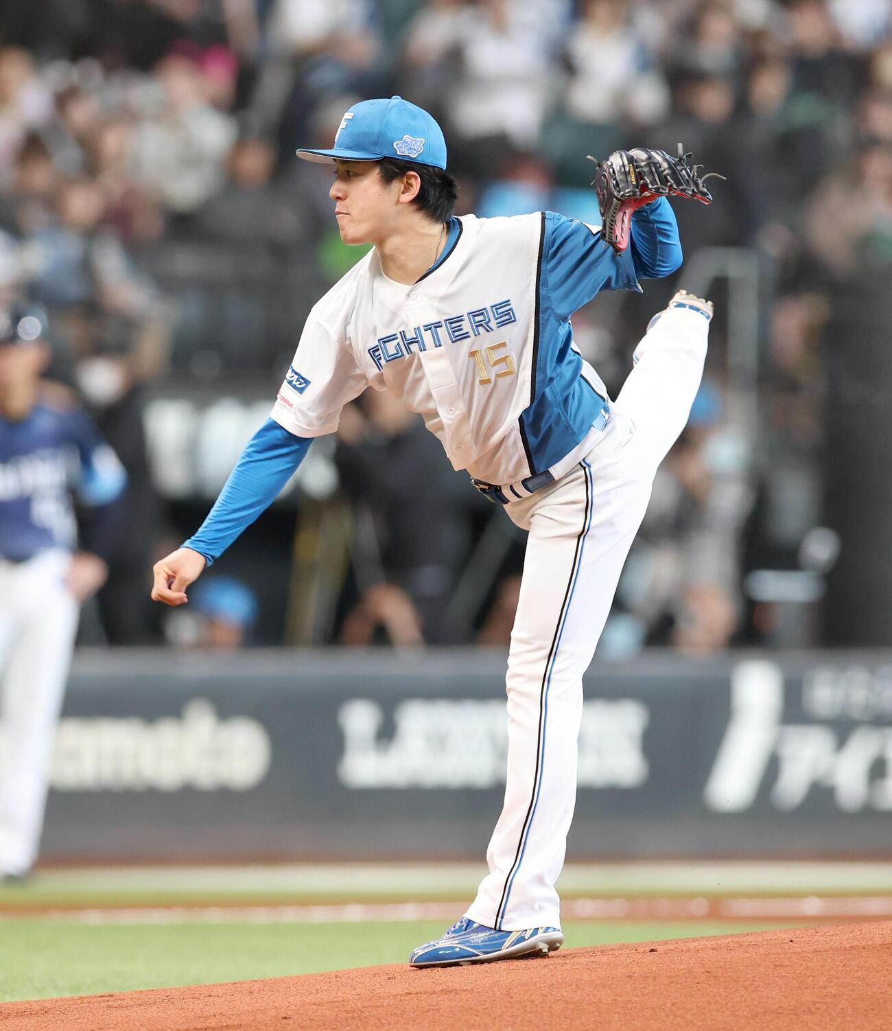 日本ハム対西武　日本ハム先発の北山亘基（撮影・黒川智章）