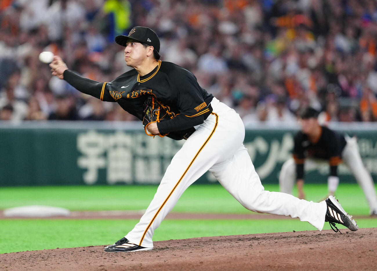 巨人対DeNA　巨人3番手の大勢（撮影・江口和貴）