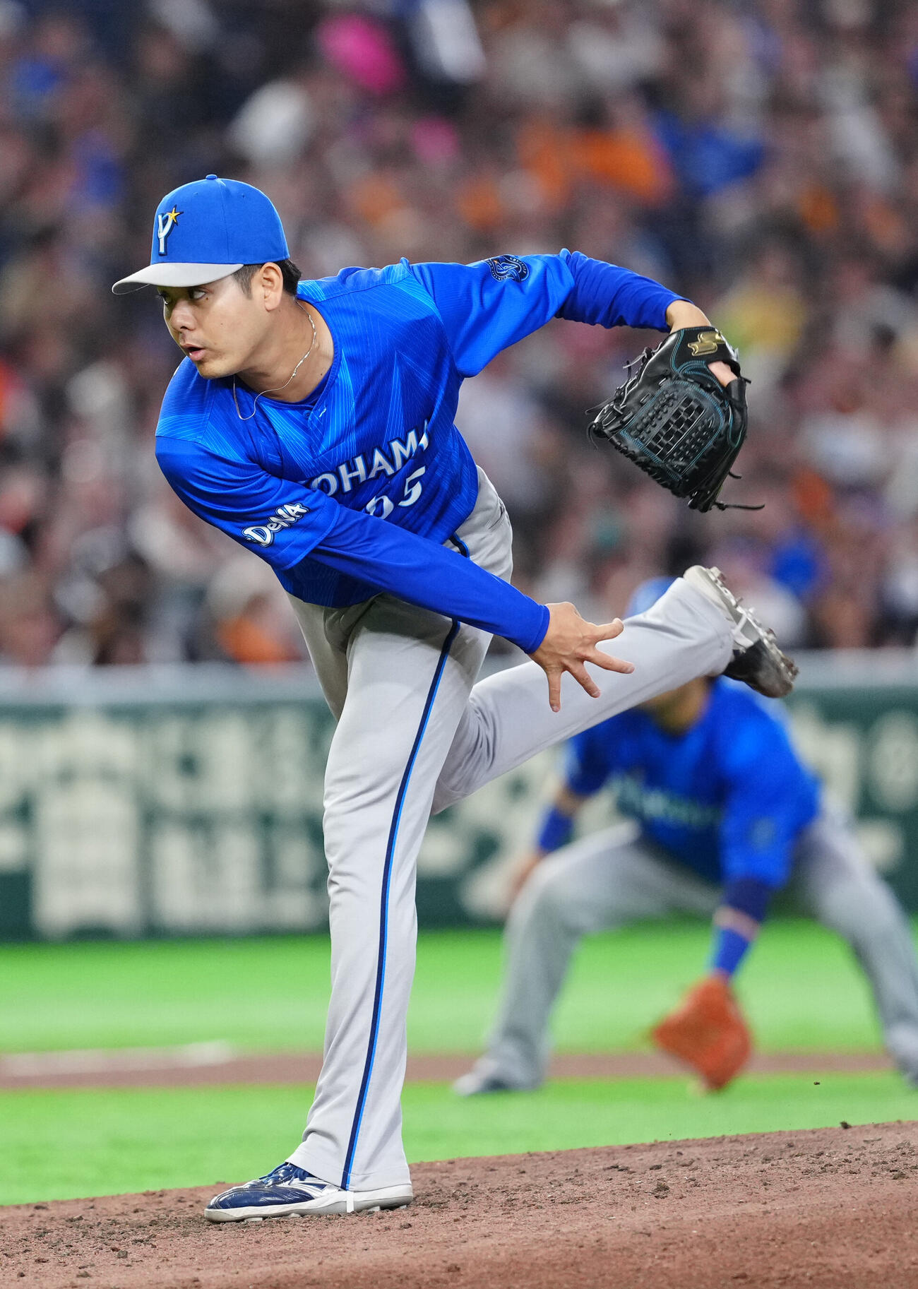 巨人対DeNA DeNA2番手の宮城滝太（撮影・江口和貴）