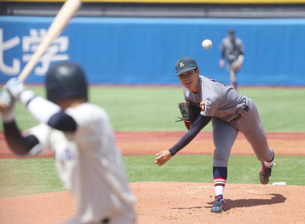 6大学野球　慶大対法大　先発した慶大・渡辺和大（撮影・柴田隆二）