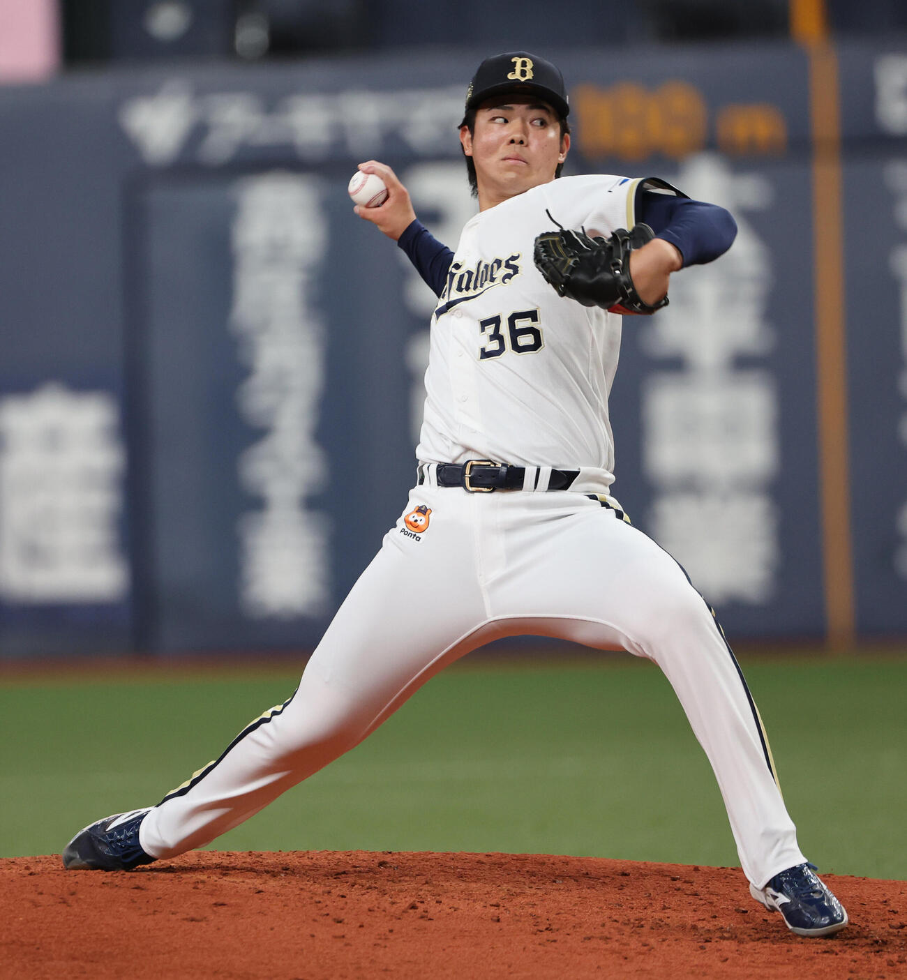 ウエスタン　オリックス対広島　6回から登板したオリックス昨年のドラフト2位森陽樹（撮影・西尾就之）