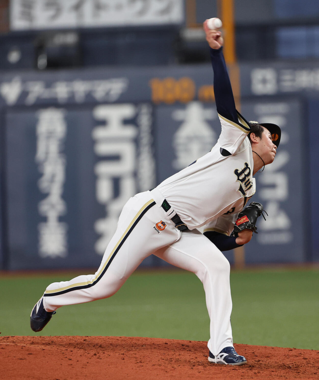 ウエスタン　オリックス対広島　6回から登板したオリックス昨年のドラフト2位森陽樹（撮影・西尾就之）
