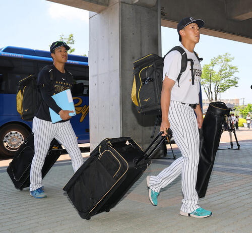 【阪神】ドラフト１位・立石正広が１軍合流　チームバスで倉敷到着　黄金ルーキー待望お披露目へ