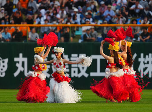 【ヤクルト】試合前にフラダンス　つば九郎もリズム乗る　巨人船迫大雅、いわきは「ハワイが…」