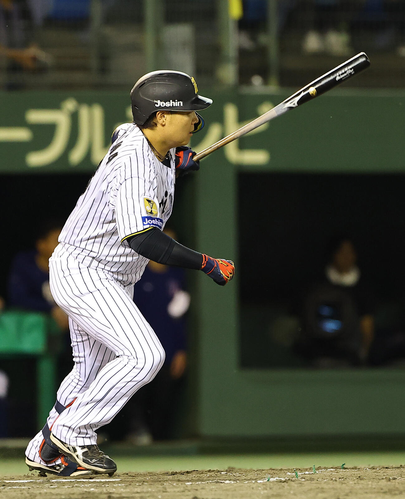 阪神対中日　5回裏阪神2死一、二塁、大山悠輔は適時打を放つ（撮影・上田博志）