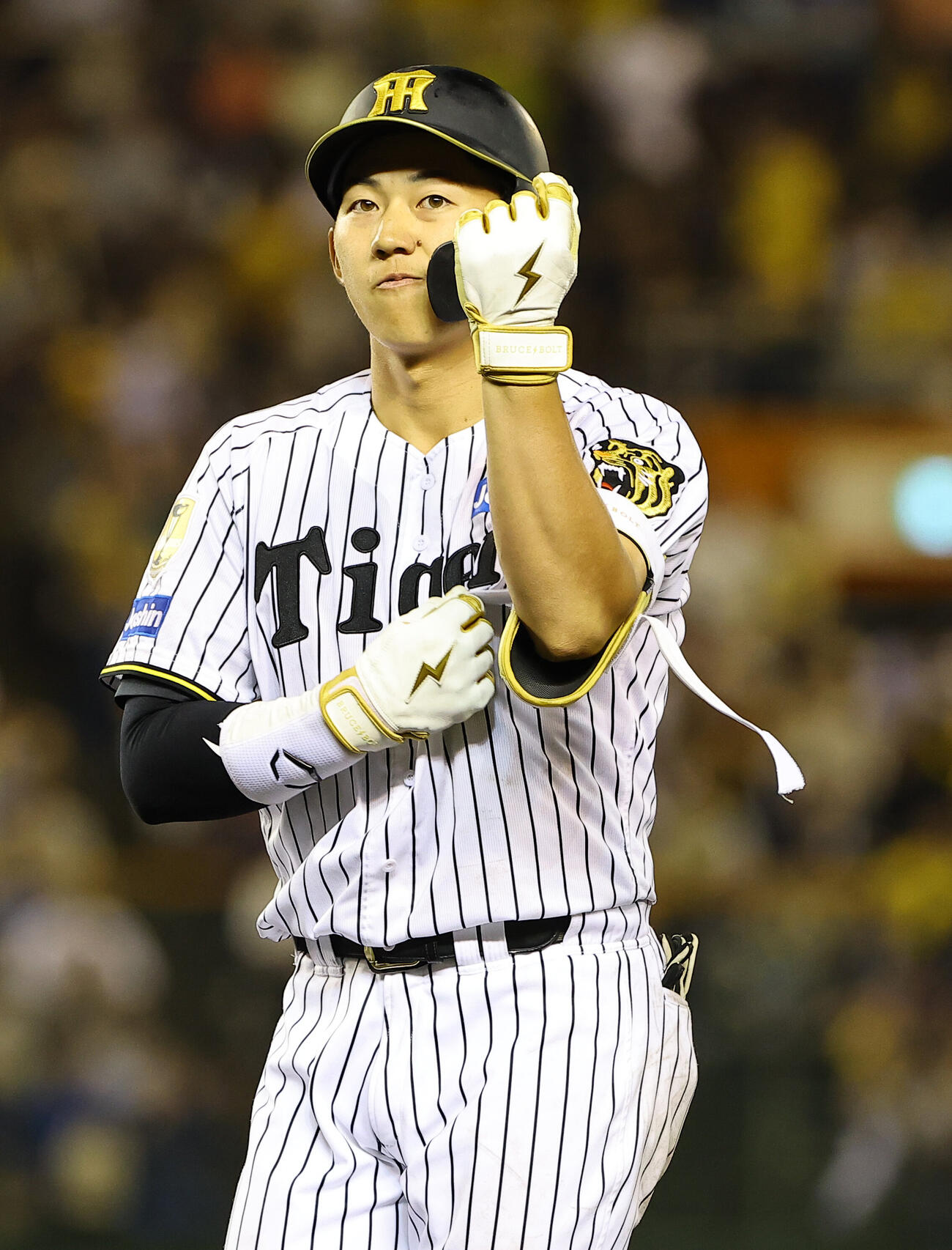 阪神対中日　7回裏阪神2死満塁、立石正広は中飛に倒れる（撮影・上田博志）