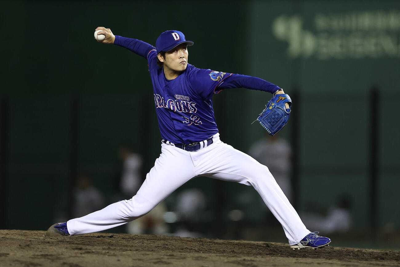 阪神対中日　中日4番手の伊藤茉央（撮影・前田充）＝2026年5月19日