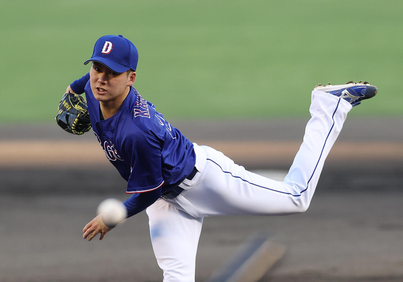 阪神対中日　力投する中日先発の金丸夢斗（撮影・前田充）＝2026年5月19日