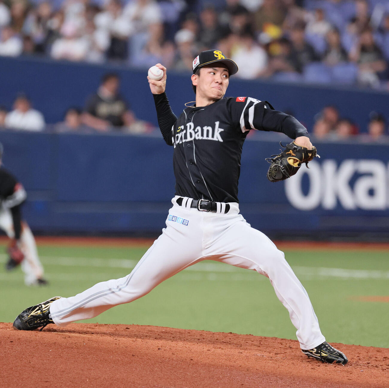 オリックス対ソフトバンク　ソフトバンク先発の藤原大翔（撮影・宮崎幸一）