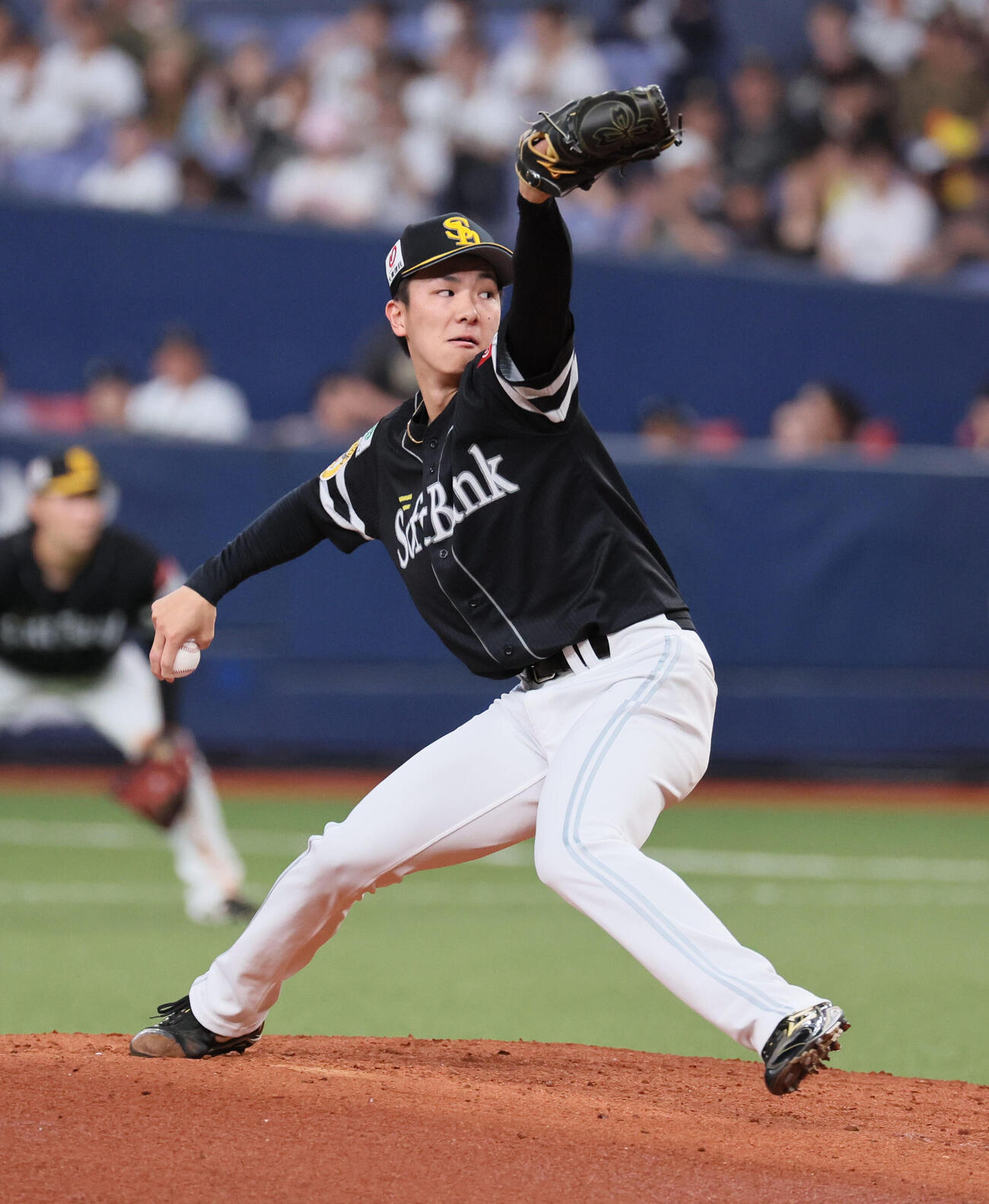 オリックス対ソフトバンク　ソフトバンク先発の藤原大翔（撮影・宮崎幸一）