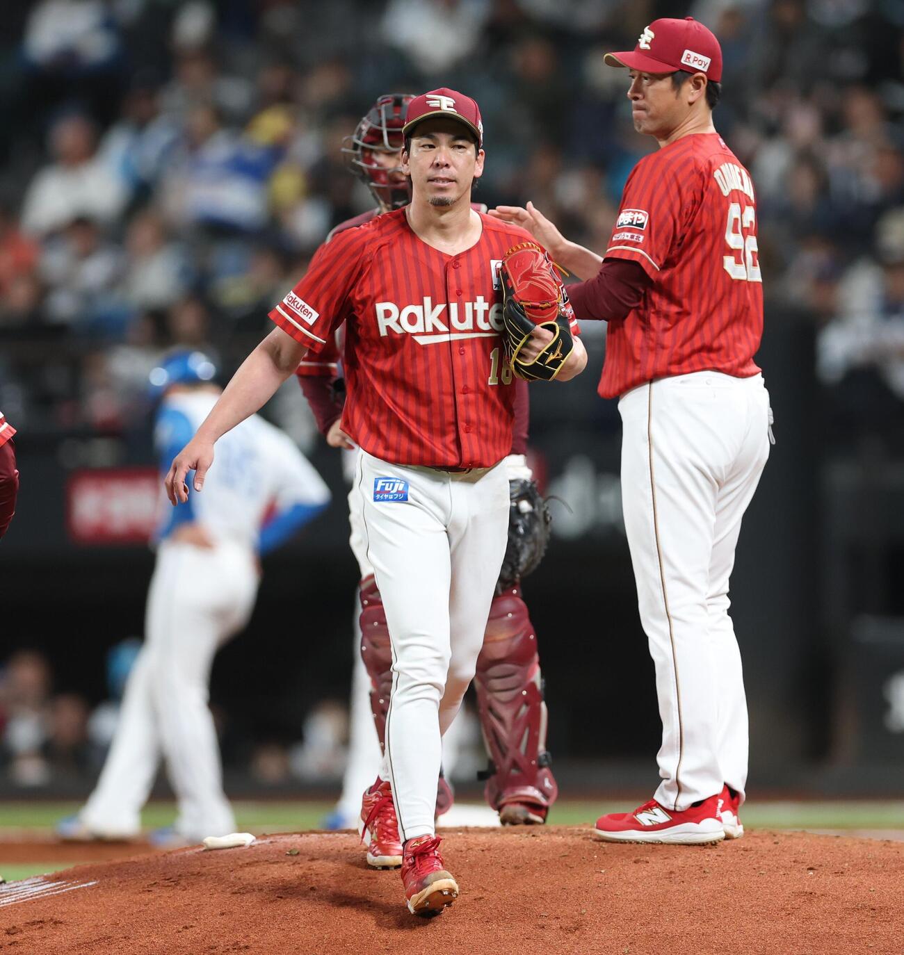 日本ハム対楽天　3回途中降板する前田健太（撮影・黒川智章）＝2026年5月20日