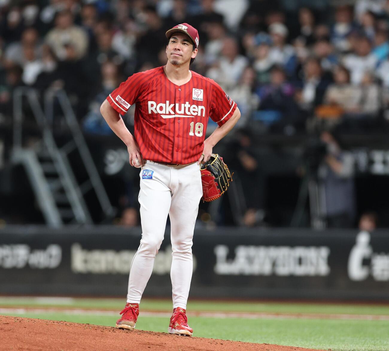 日本ハム対楽天　3回途中降板する前田健太（撮影・黒川智章）＝2026年5月20日