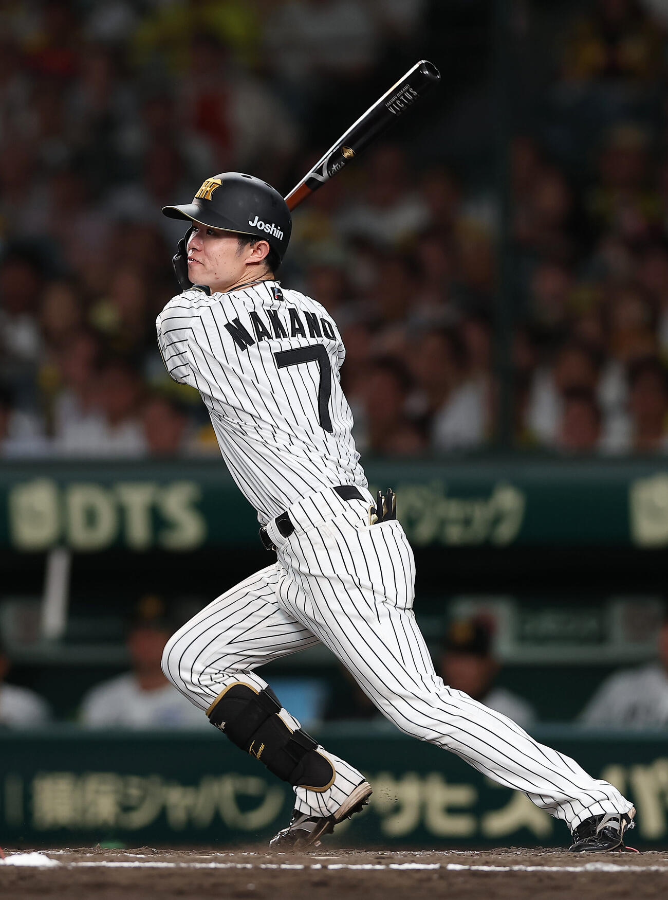 阪神対中日　7回裏阪神2死一、二塁、右前適時打を放つ中野拓夢（撮影・前田充）