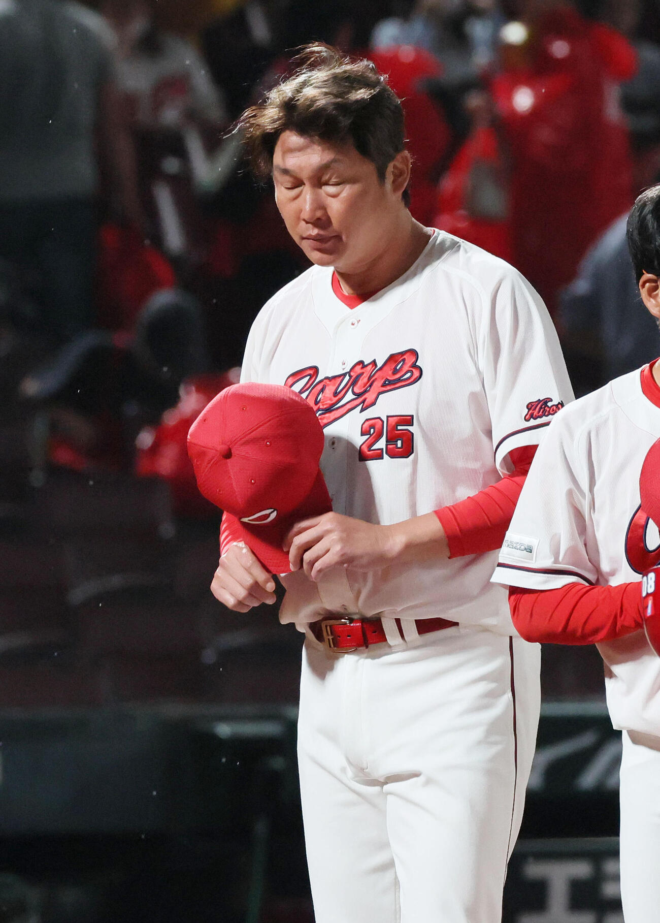 広島対DeNA　敗れた新井貴浩監督（撮影・加藤孝規）