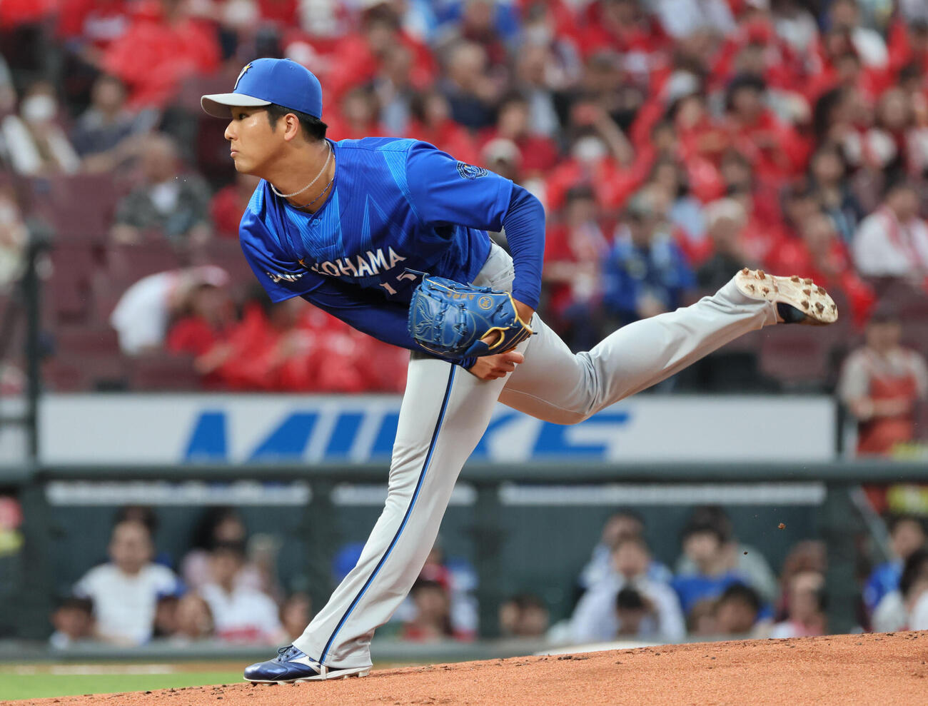 広島対DeNA DeNA先発の島田舜也（撮影・加藤孝規）