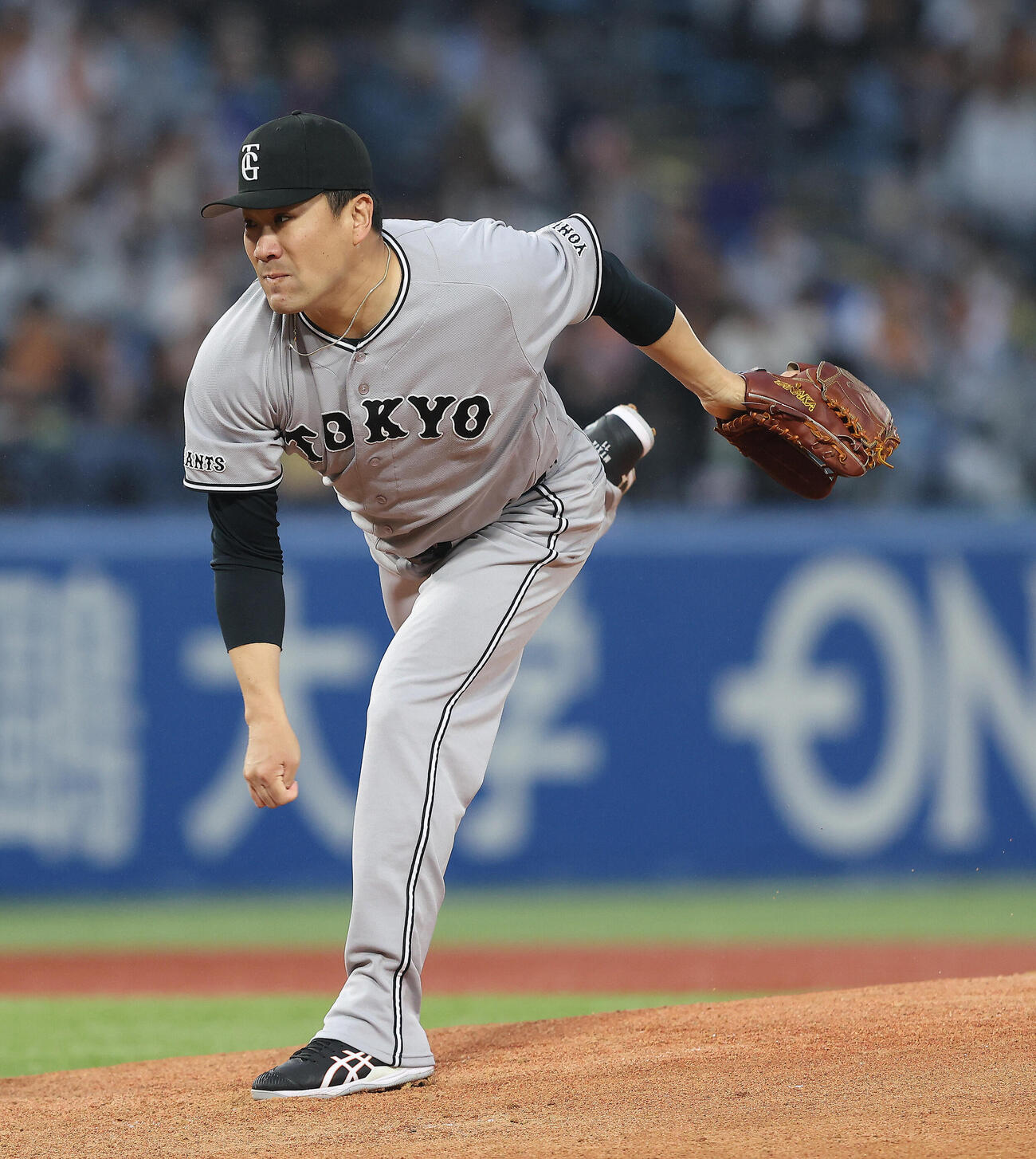 ヤクルト対巨人　巨人先発の田中将大（撮影・河田真司）